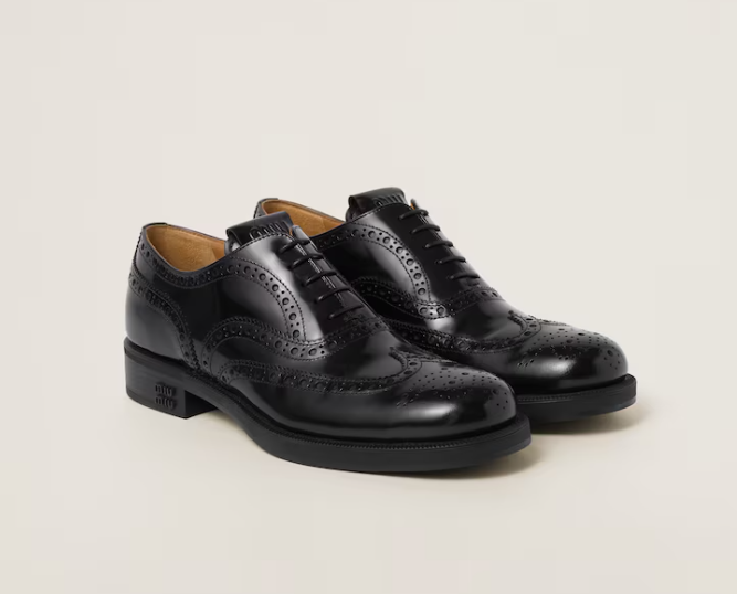 Miu Miu Black Shiny leather Loafer