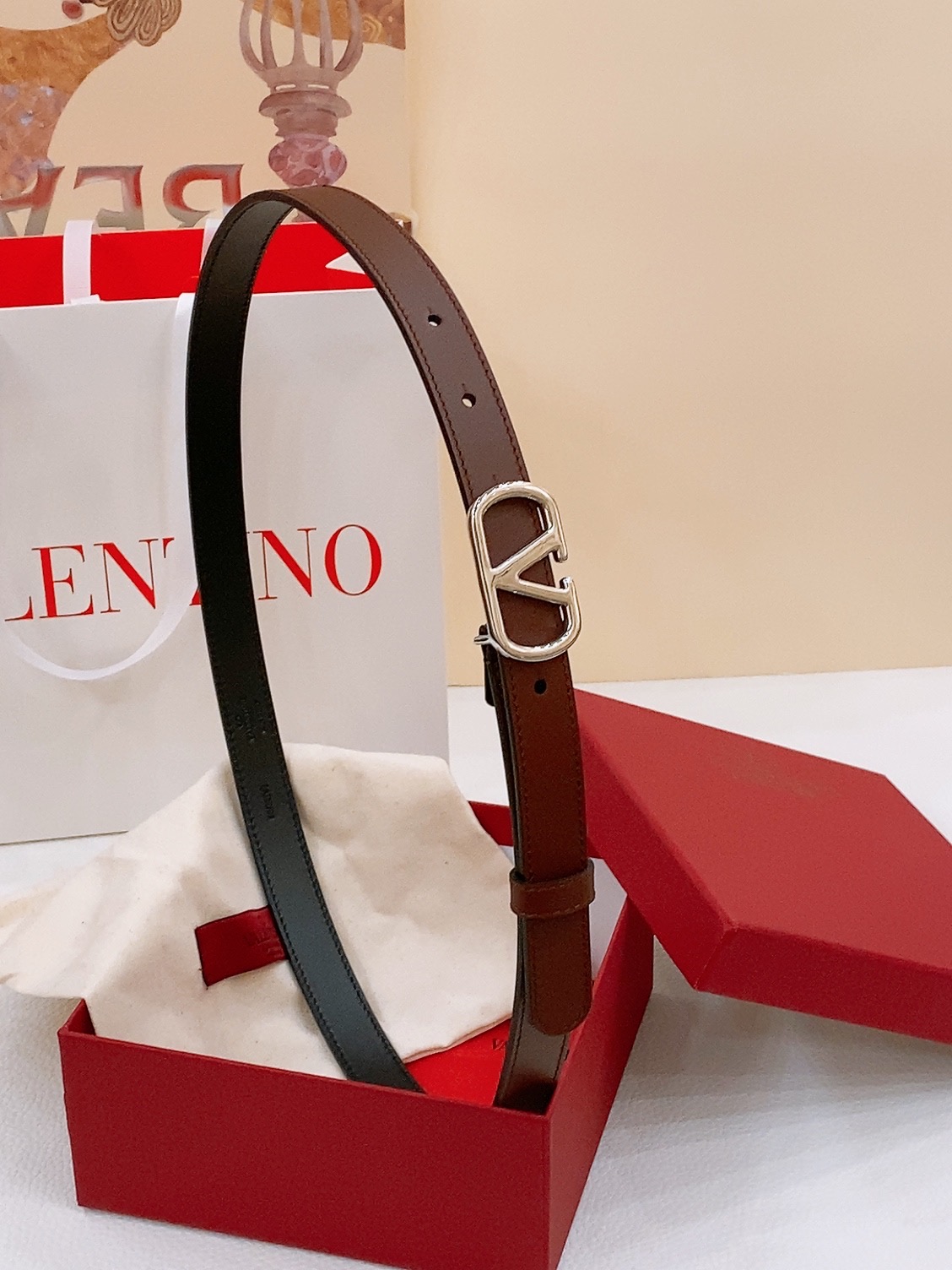 Valentino Leather Belt 2cm