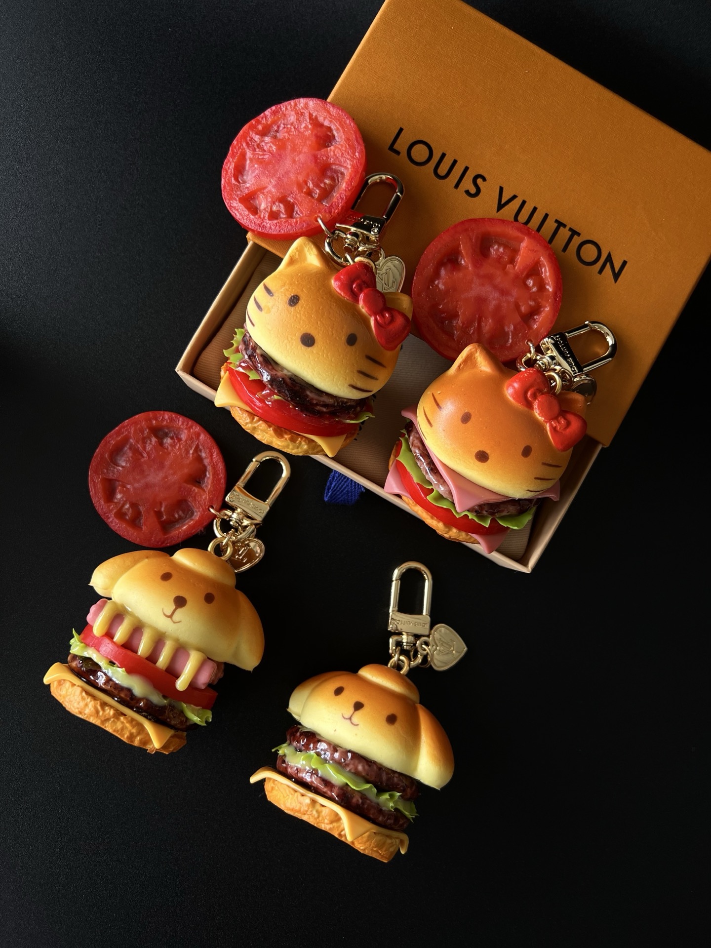 Louis Vuitton LV Cartoon Animal Burger Food Replica Keychain & Bag Charm - KAIROO
