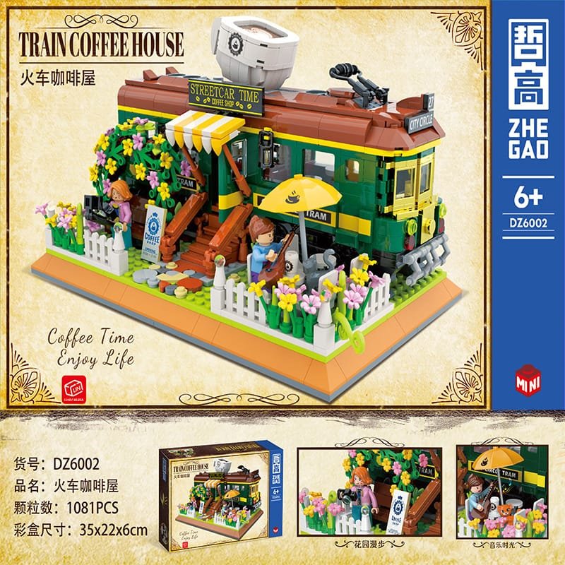 QunLong DZ6002 - Train Coffee House(Mini Block)