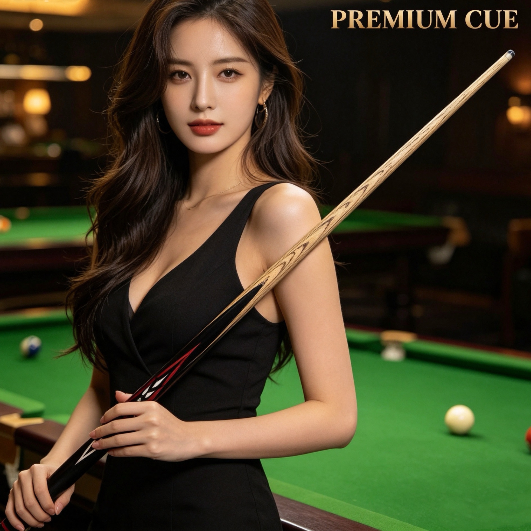 Dawn Professional Snooker Cue 3/4 Jointed – Handcrafted Ash Shaft, Inlay Grip & Small Tip | Tournament-Grade Cue
