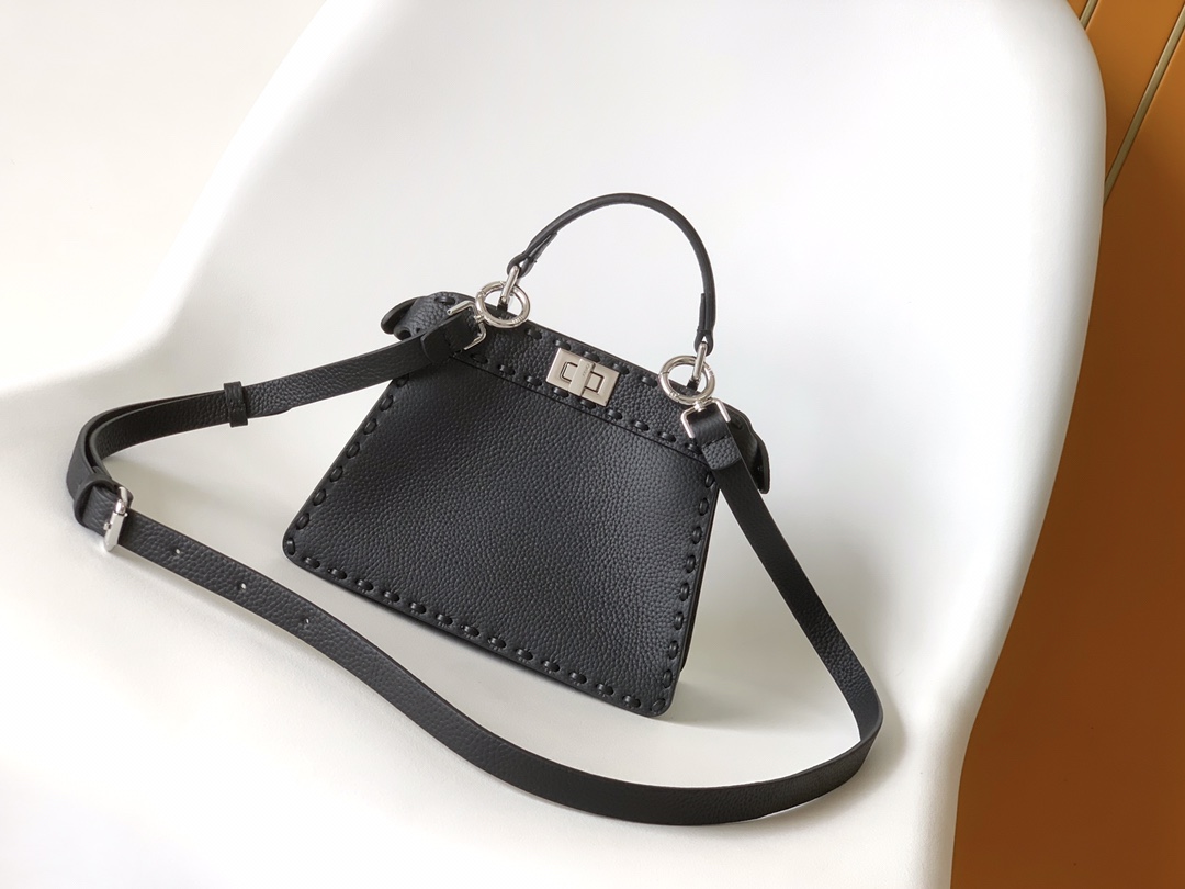 Fendi Peekaboo Selleria Petite Peekaboo-Black
