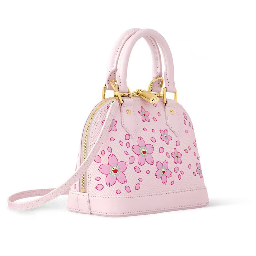 LV x TM Louis Vuitton Alma BB Pink CHERRY BLOSSOM Shell Bag
