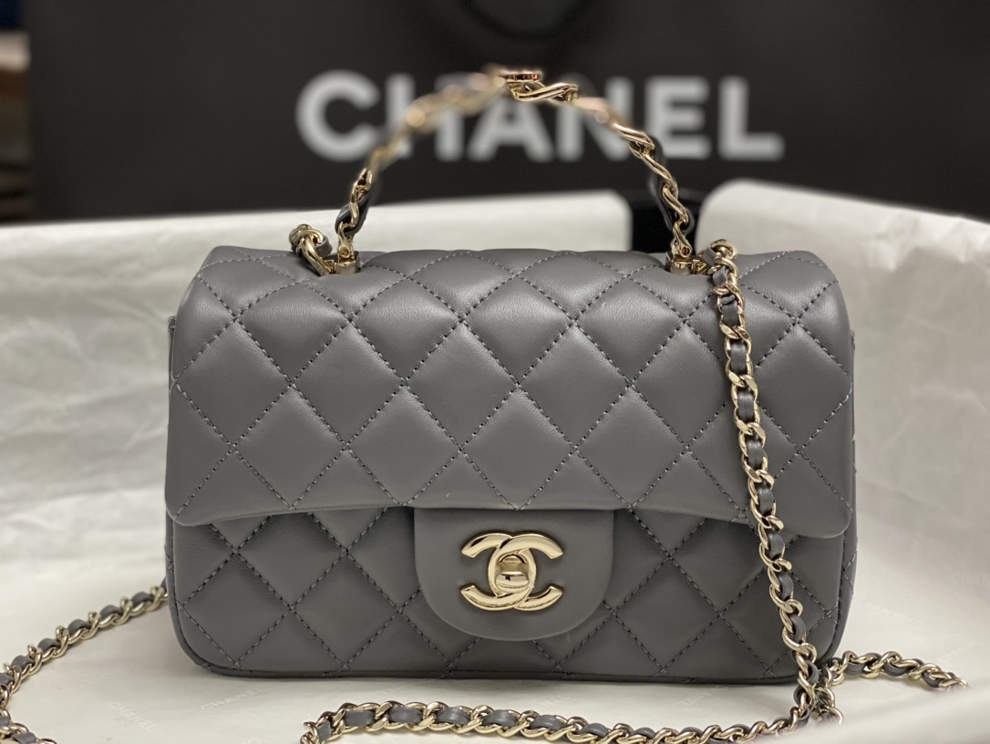 Chanel Mini Classic Handbag With Top Handle