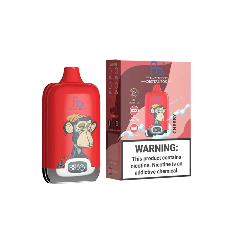 FUMOT Digital Box 12K Disposable Vape – Cherry - Vaba Vape-Shop