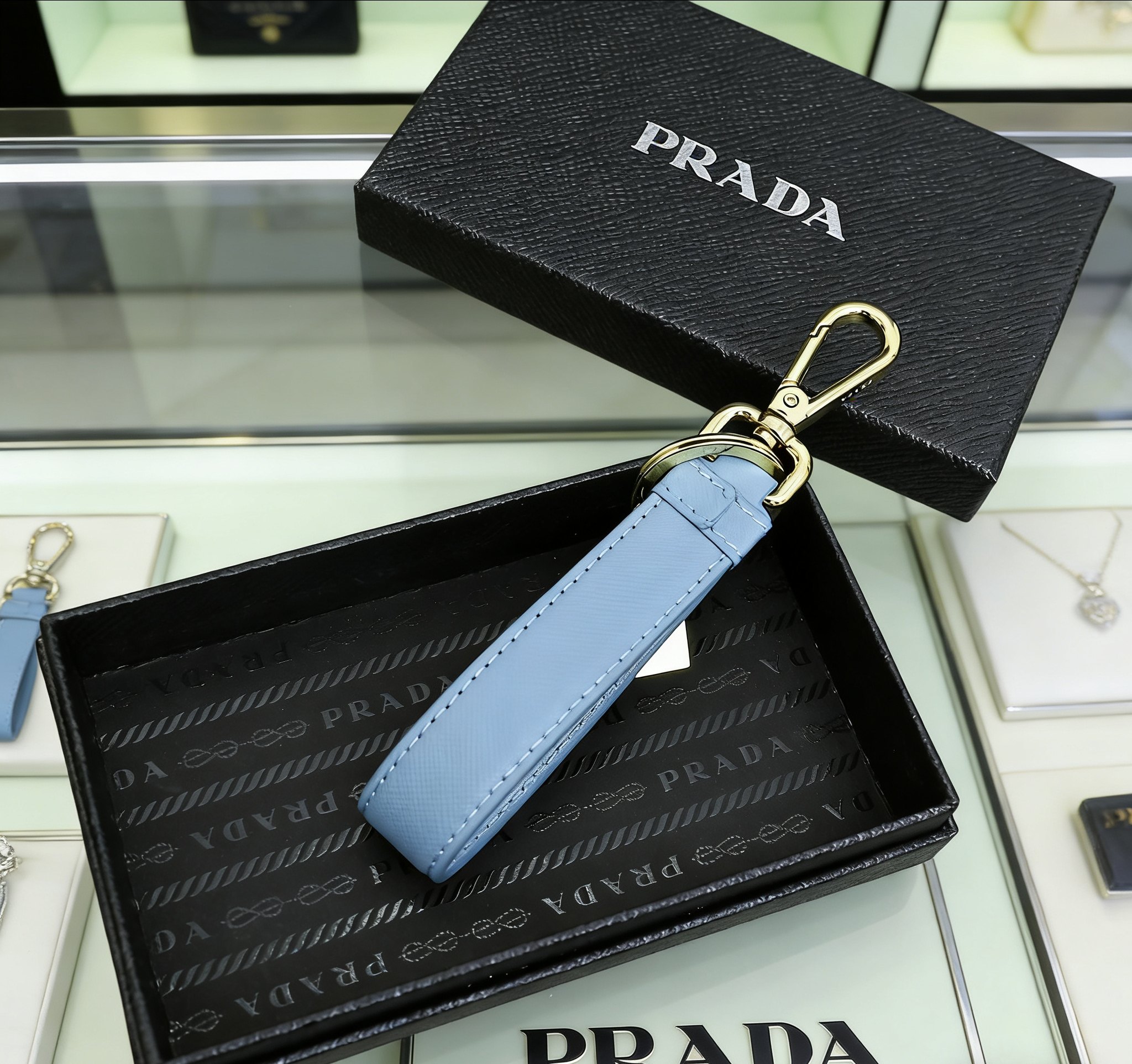 Prada Saffiano Key Chain