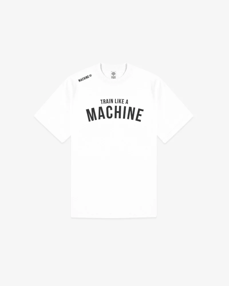 Train Like A Machine Tech T-Shirt (White)