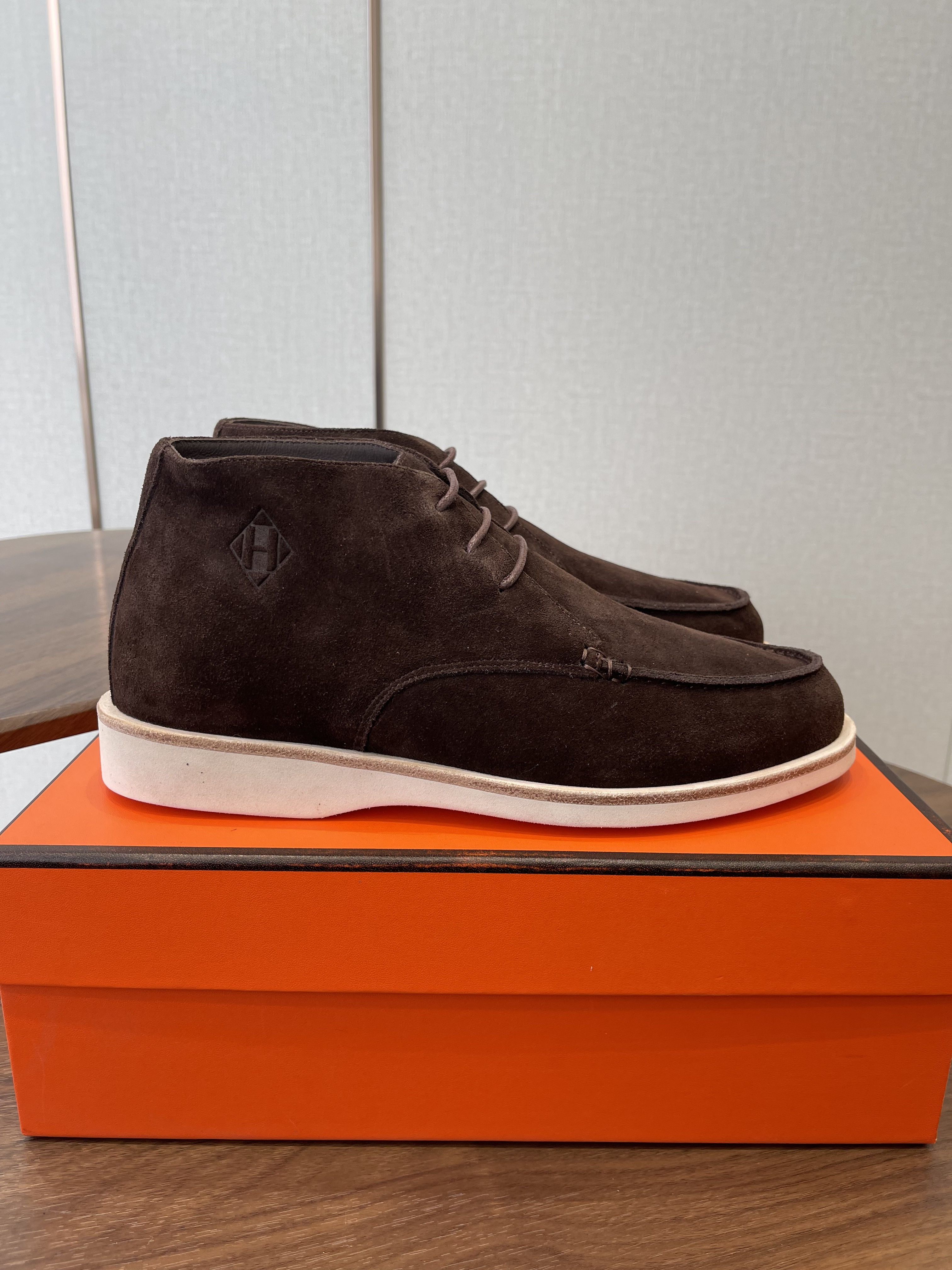 Hermes Men's Suede Middle Derby