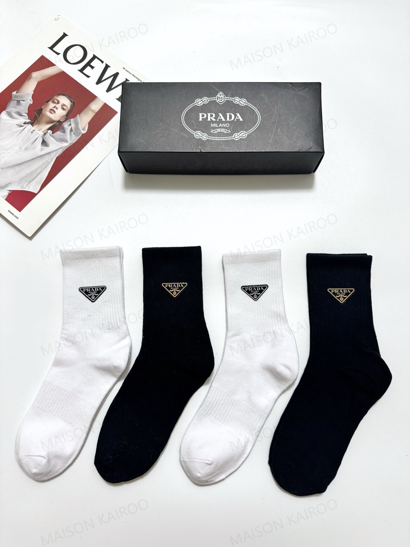 Prada Socks 4-Pack - KAIROO