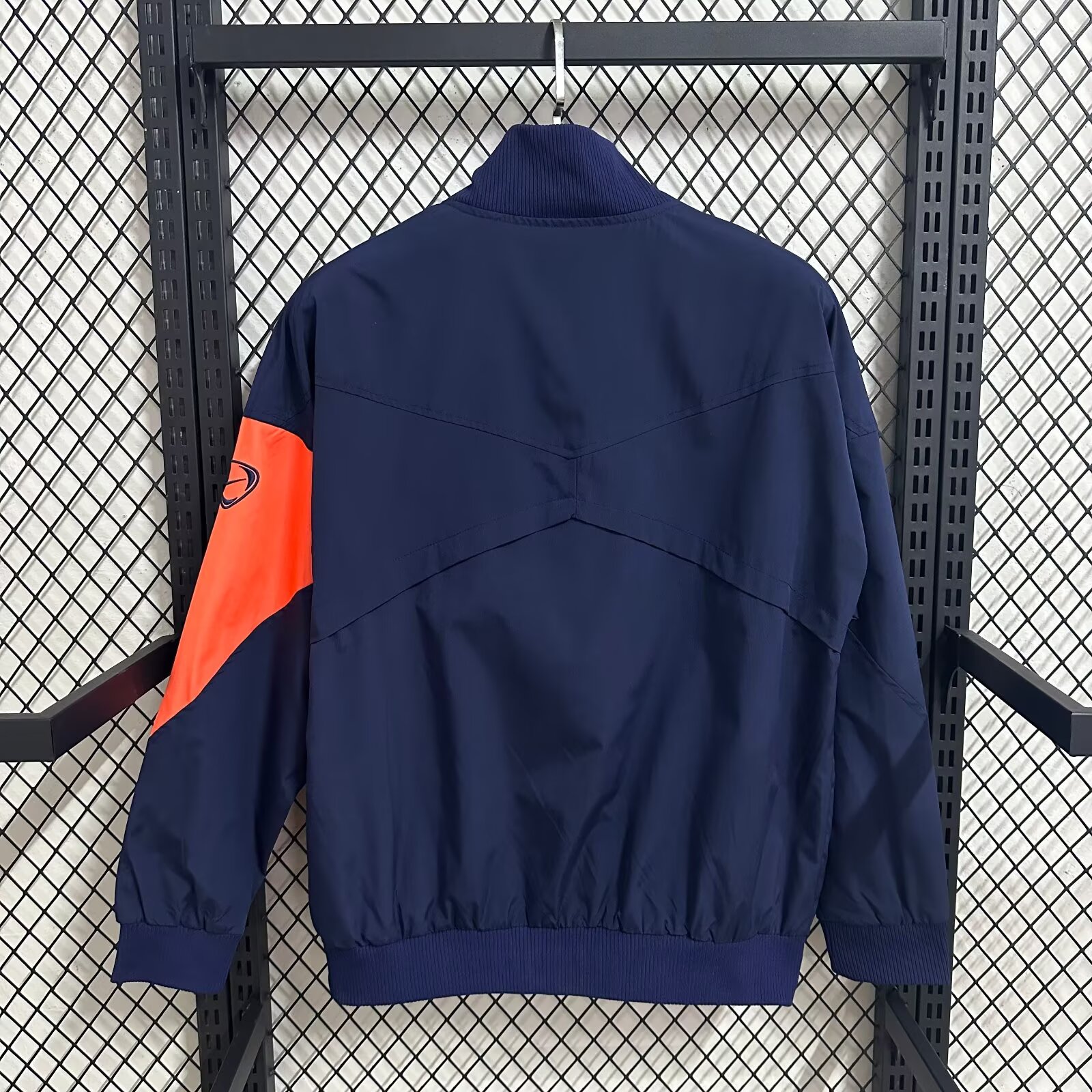 Barcelona royal blue and orange waterproof training windbreaker, S-XL