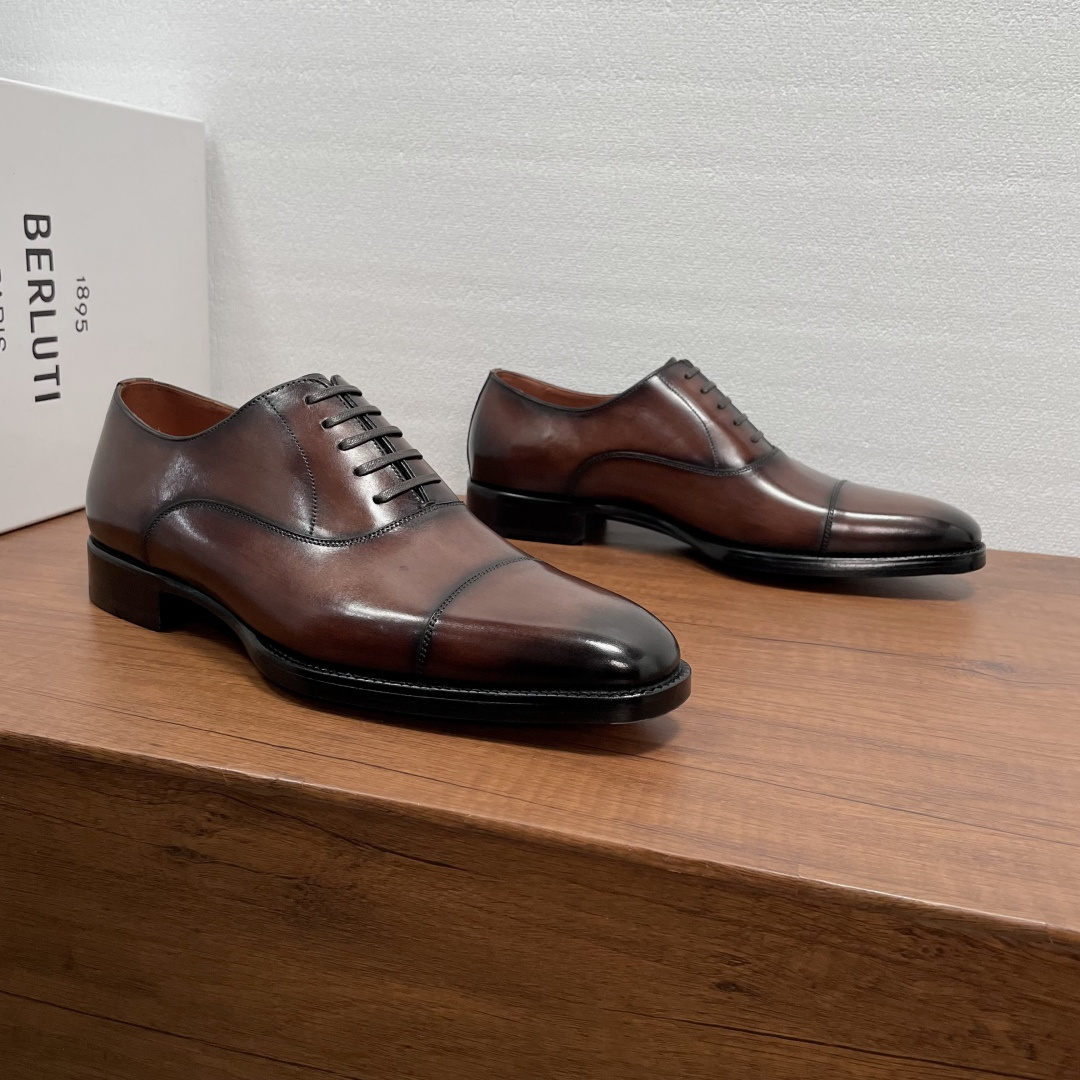 Berluti Oxford Derby Shoes in Shiny leather