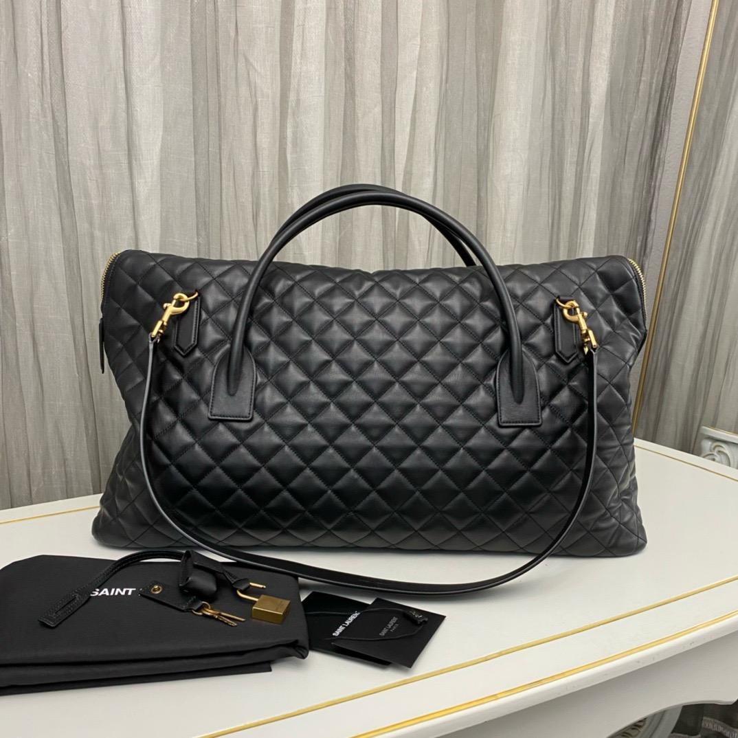 Saint Laurent YSL Giant Travel Bag in Smooth Quilted Leather