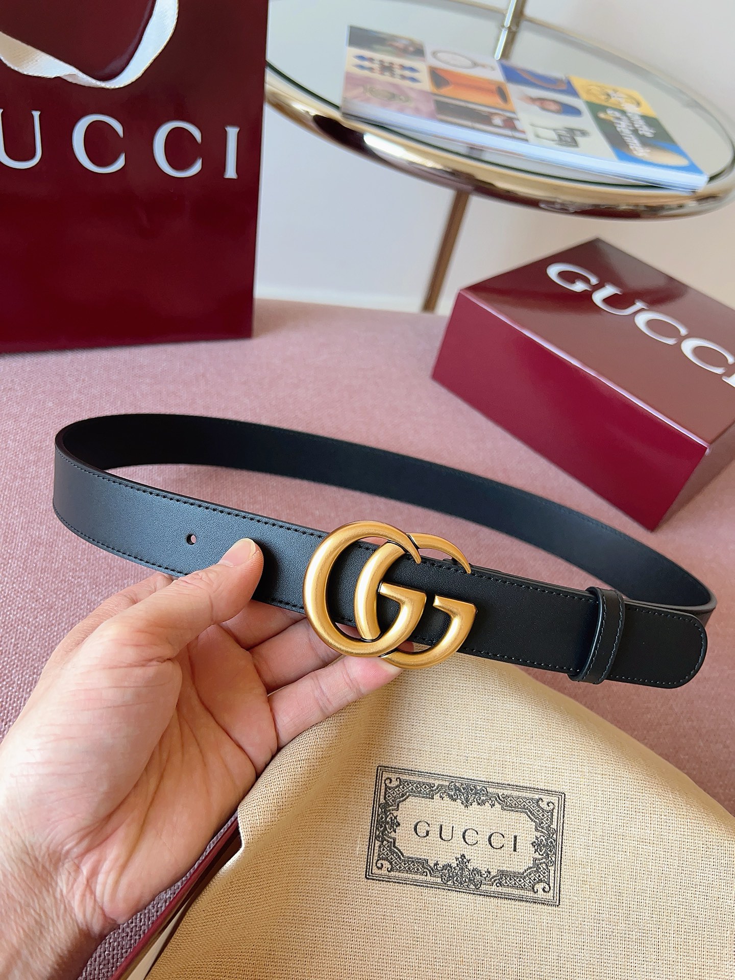 Gucci GG Marmont belt 3cm