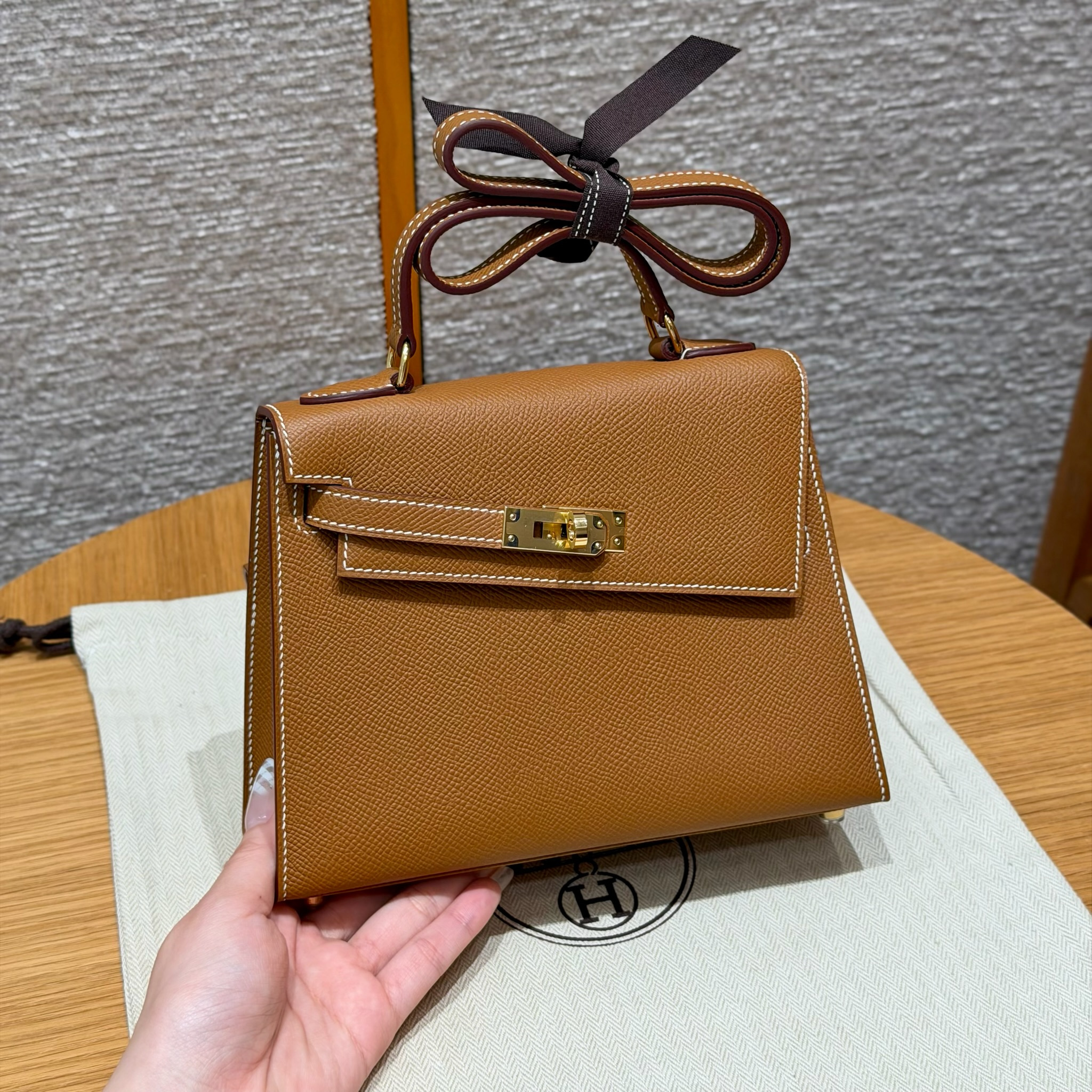 Hermes Gold Epsom Kelly en Désordre 20 Sellier
