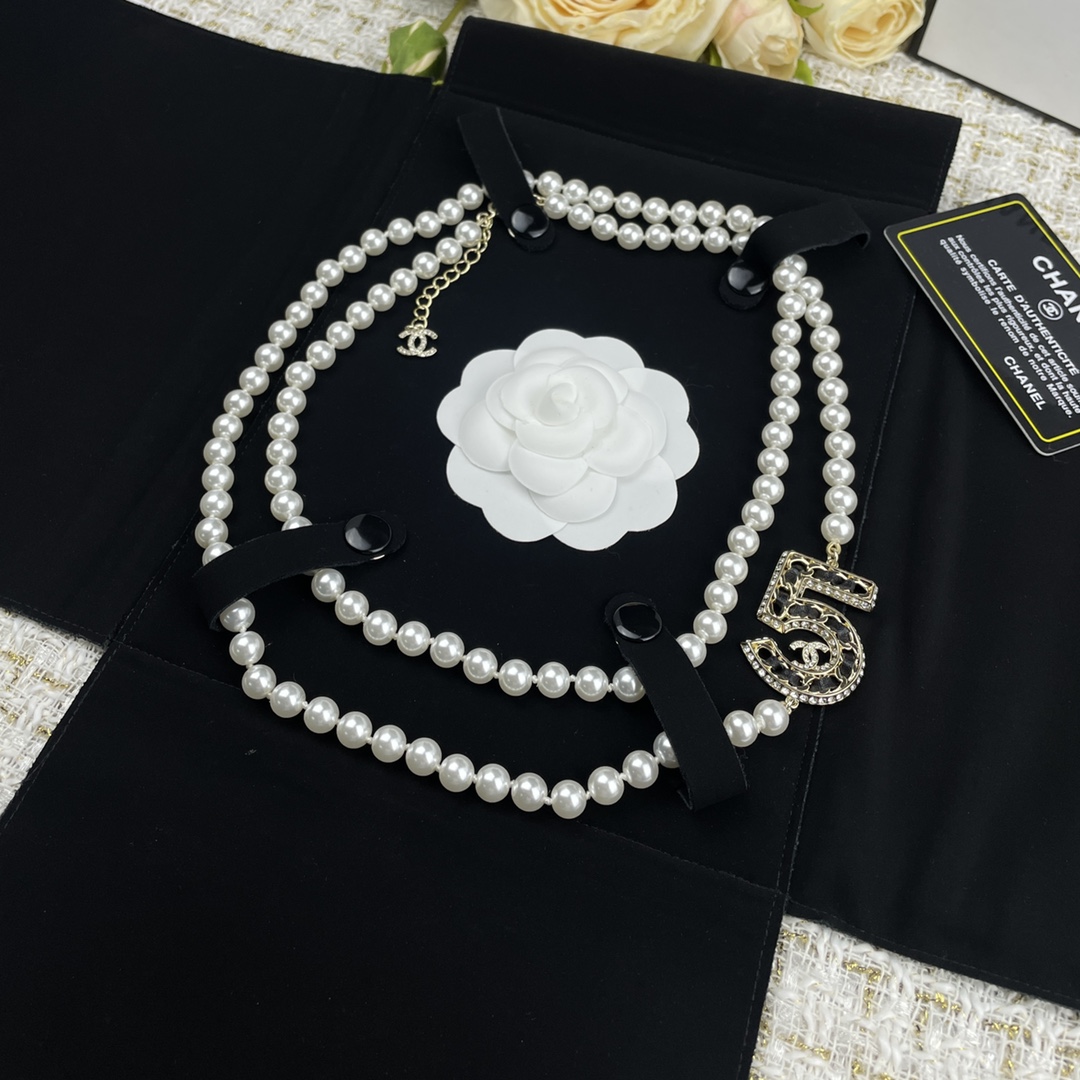 Chanel Long Pearl Necklace