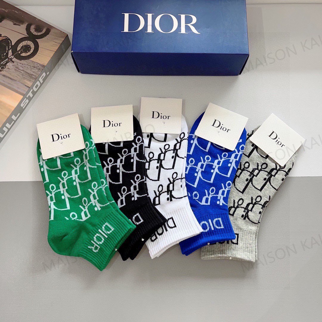 Dior Socks 5-Pack - KAIROO