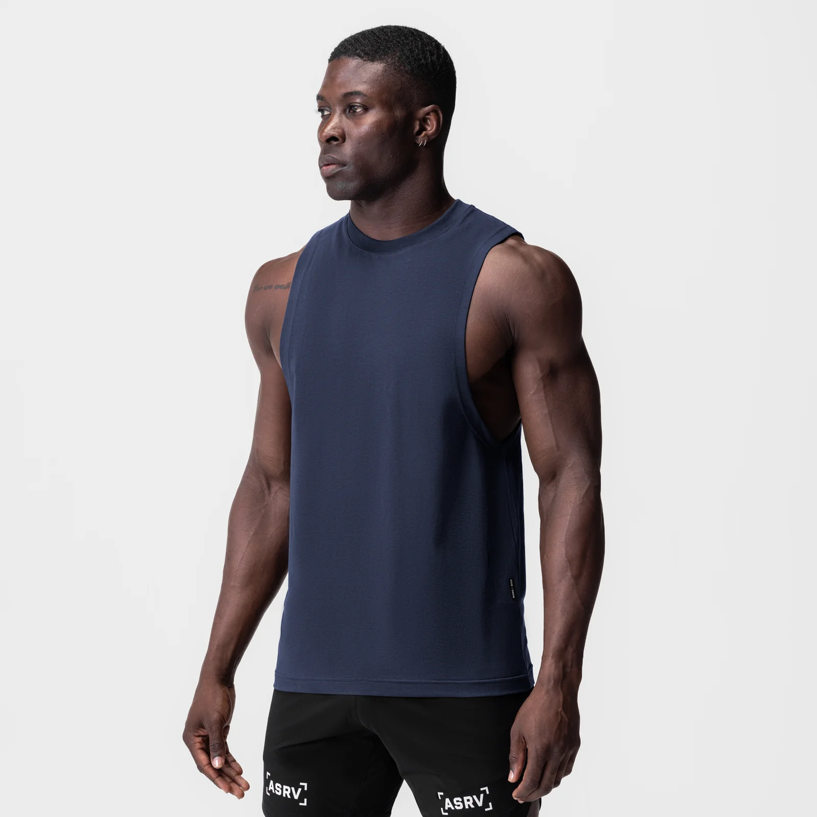 0926. Supima Muscle Tank - Navy