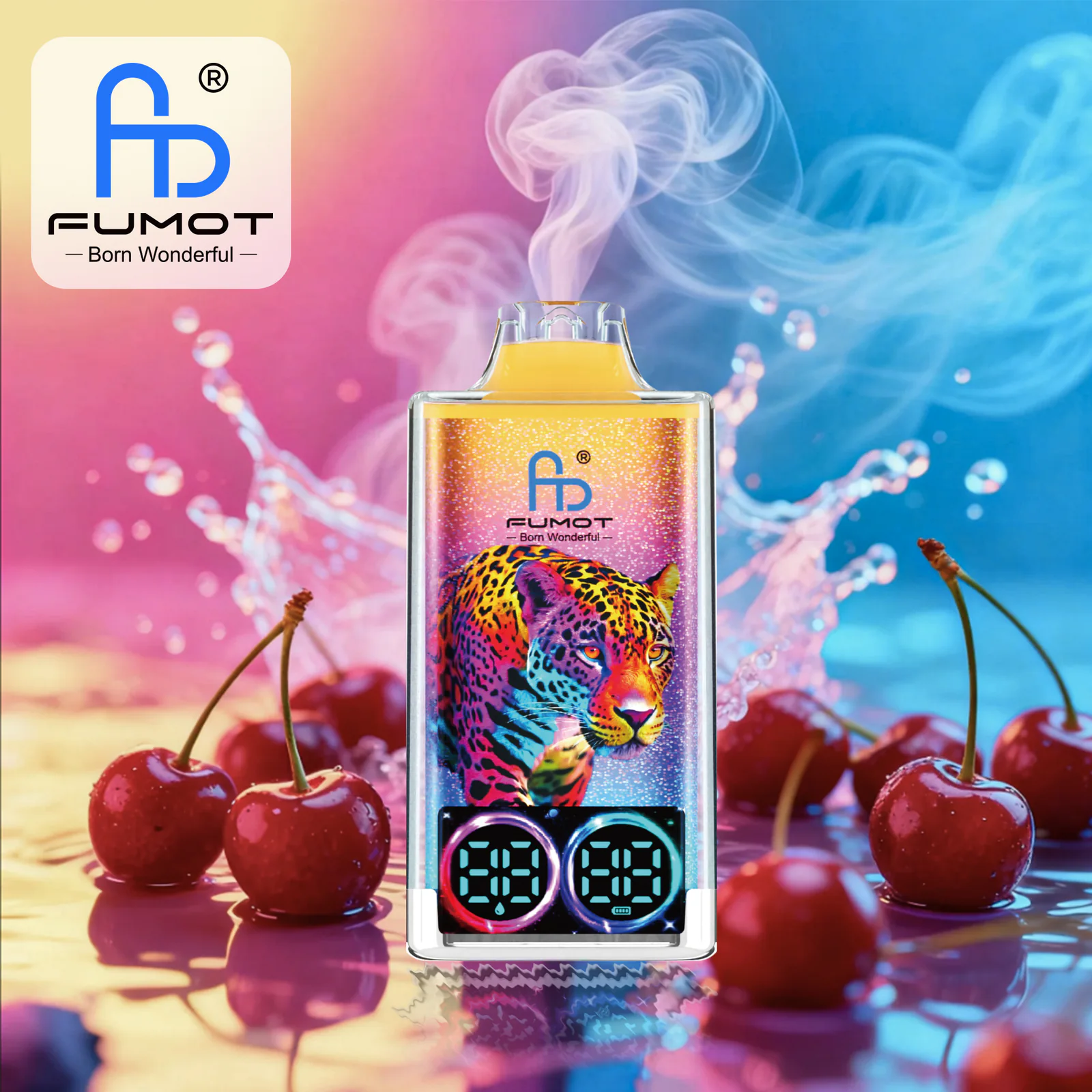 FUMOT Leopard 40K EU Edition Disposable Vape – Cherry Bomb - Vaba Vape-Shop