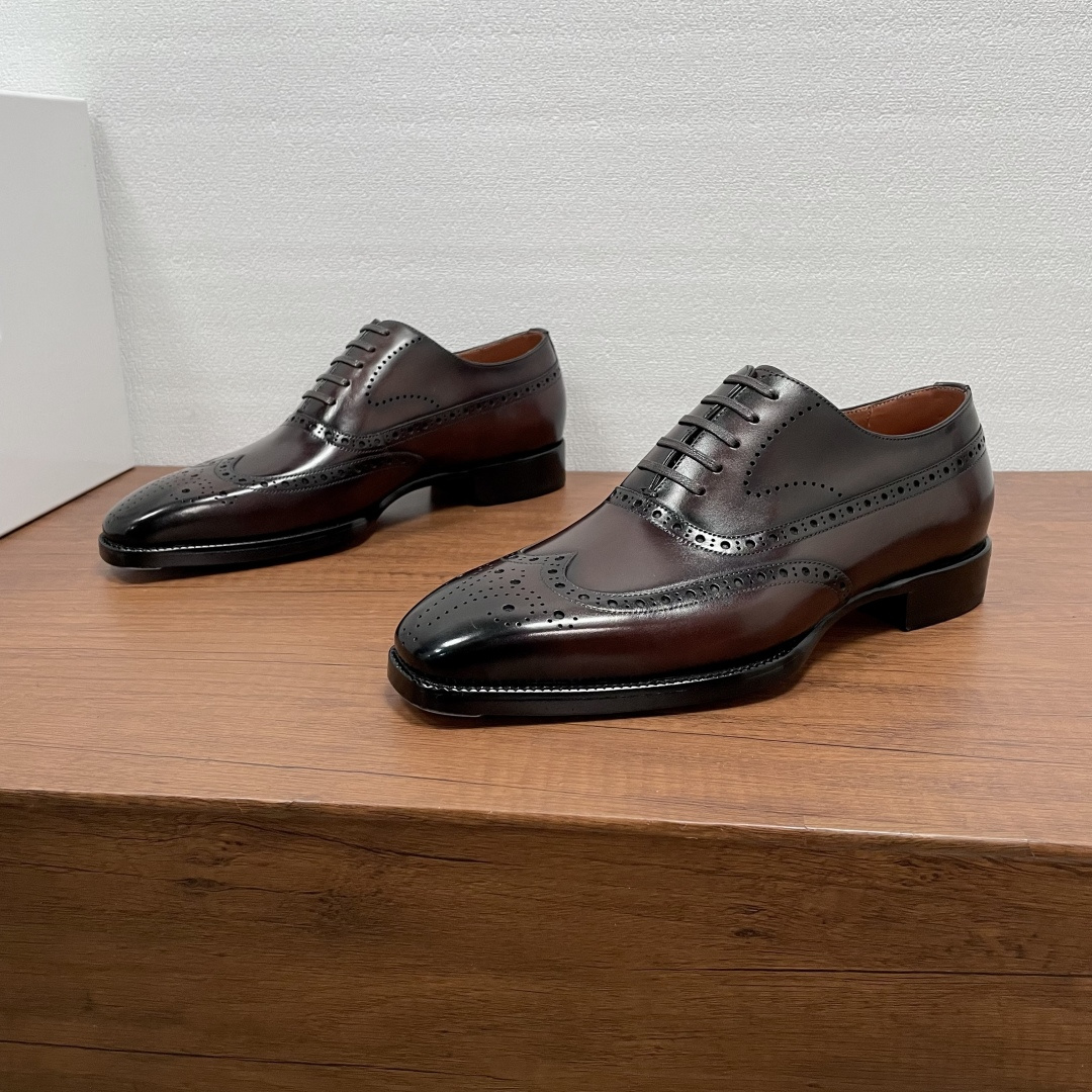 Berluti Oxford Derby Shoes in Shiny leather