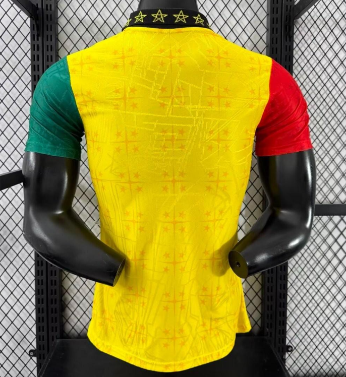 Player Version 2026 Ghana White with Black Star and Yellow Sleeves Jersey S-2XL