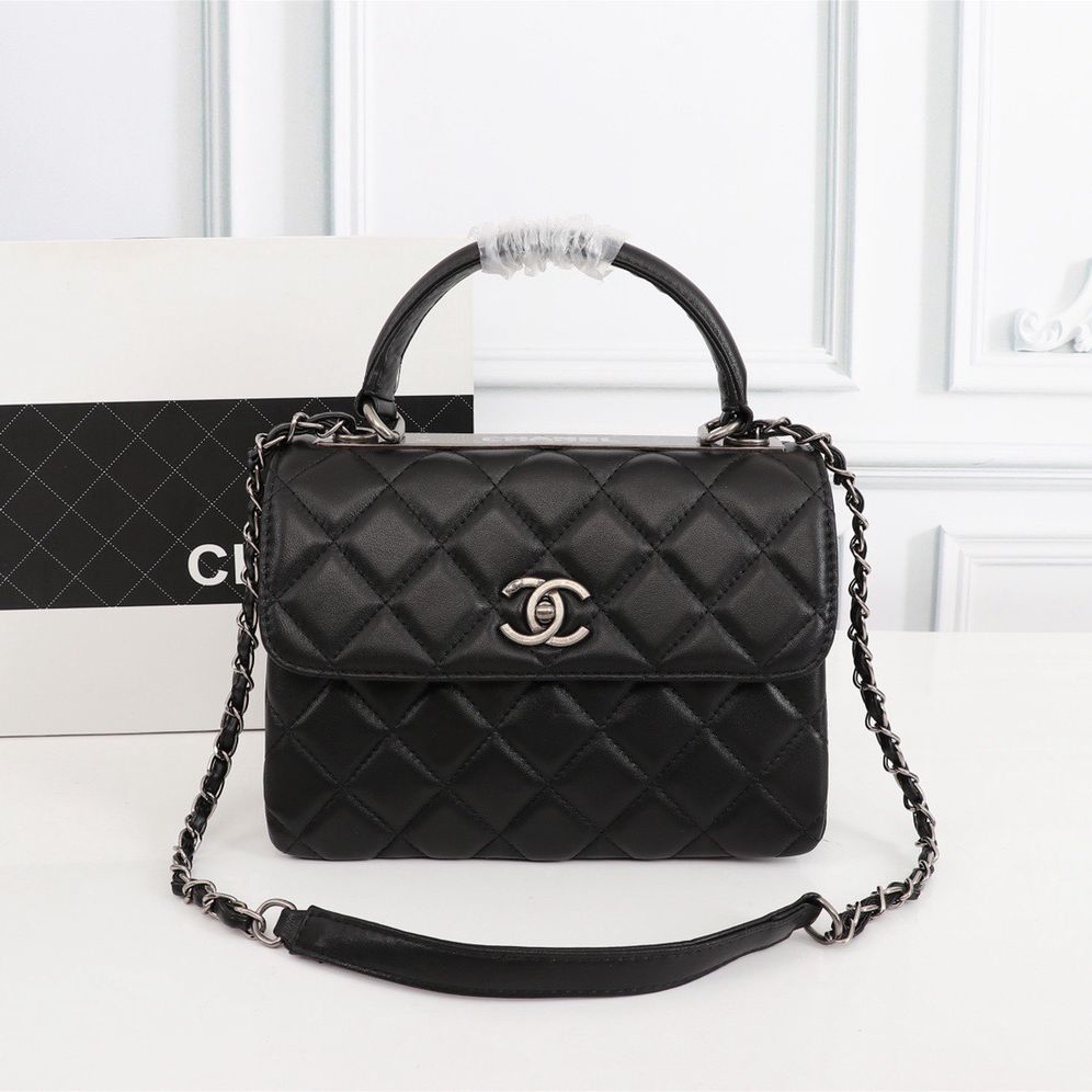 Chanel Flap Bag Trendy CC With Top Handle-Burgundy