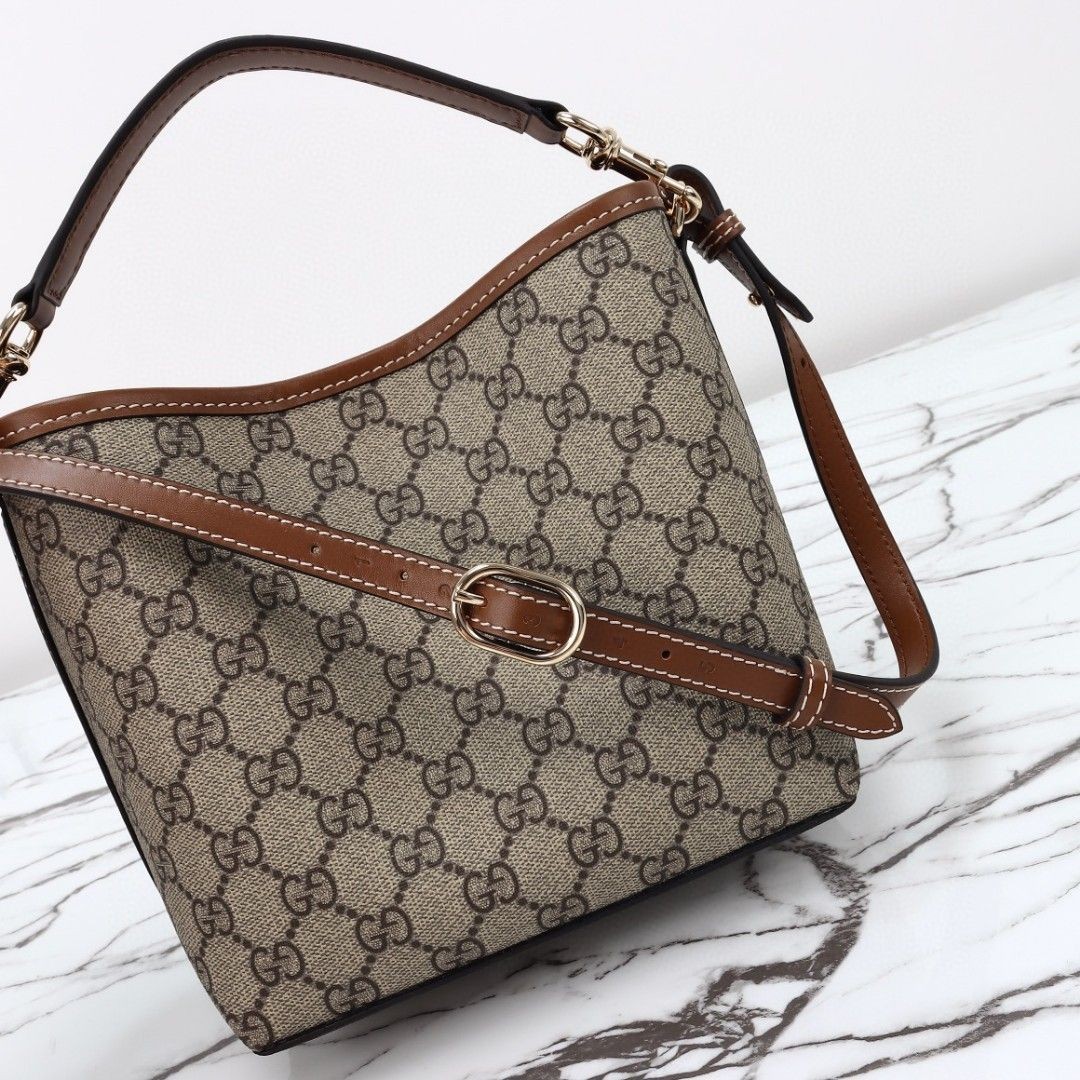 GUCCI Emblem mini bucket bag