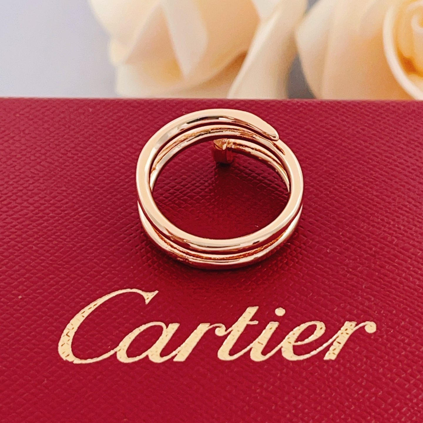 Cartier Fashion Designer Ring-Pink gold