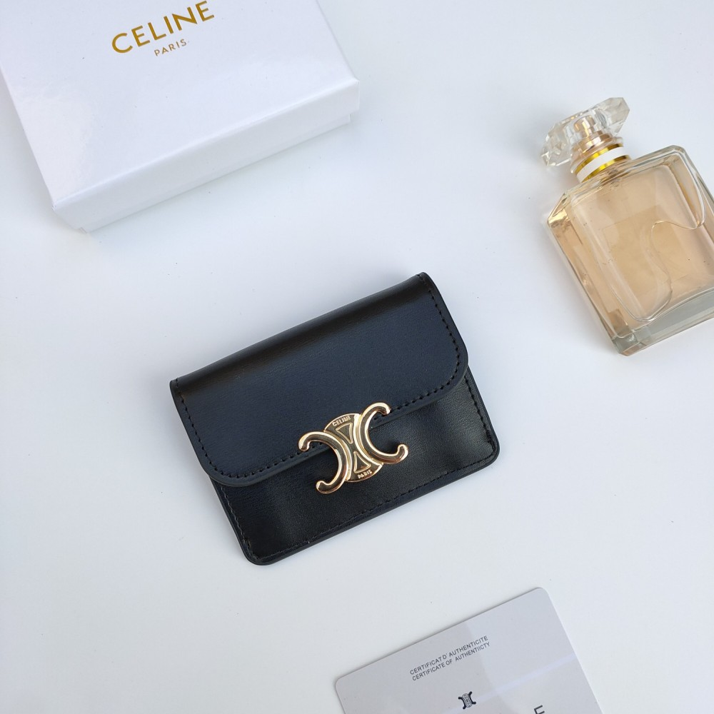 Celine Triomphe Leather Wallets card bag