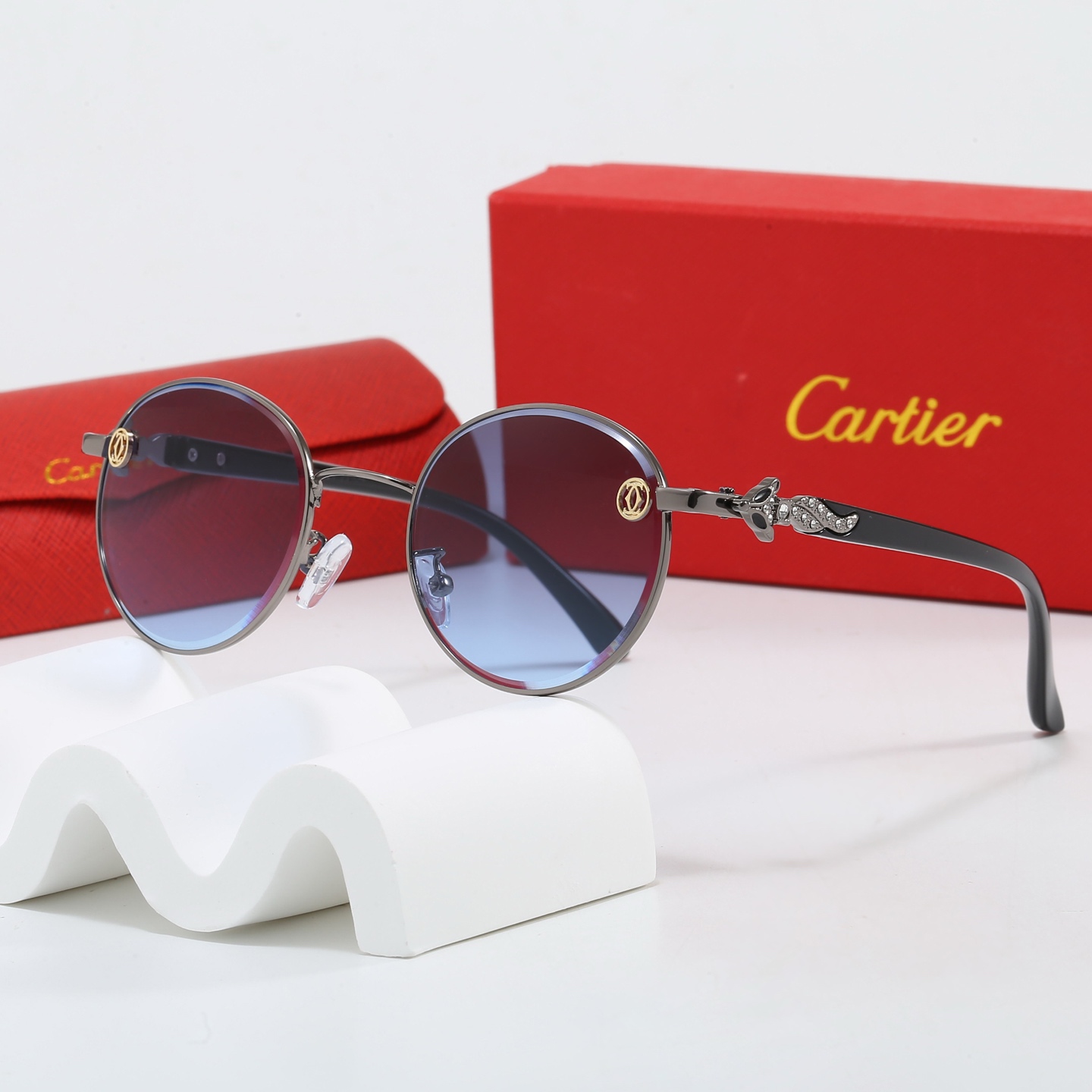 Cartier Panthère de Cartier Round Sunglasses Top quality - KAIROO