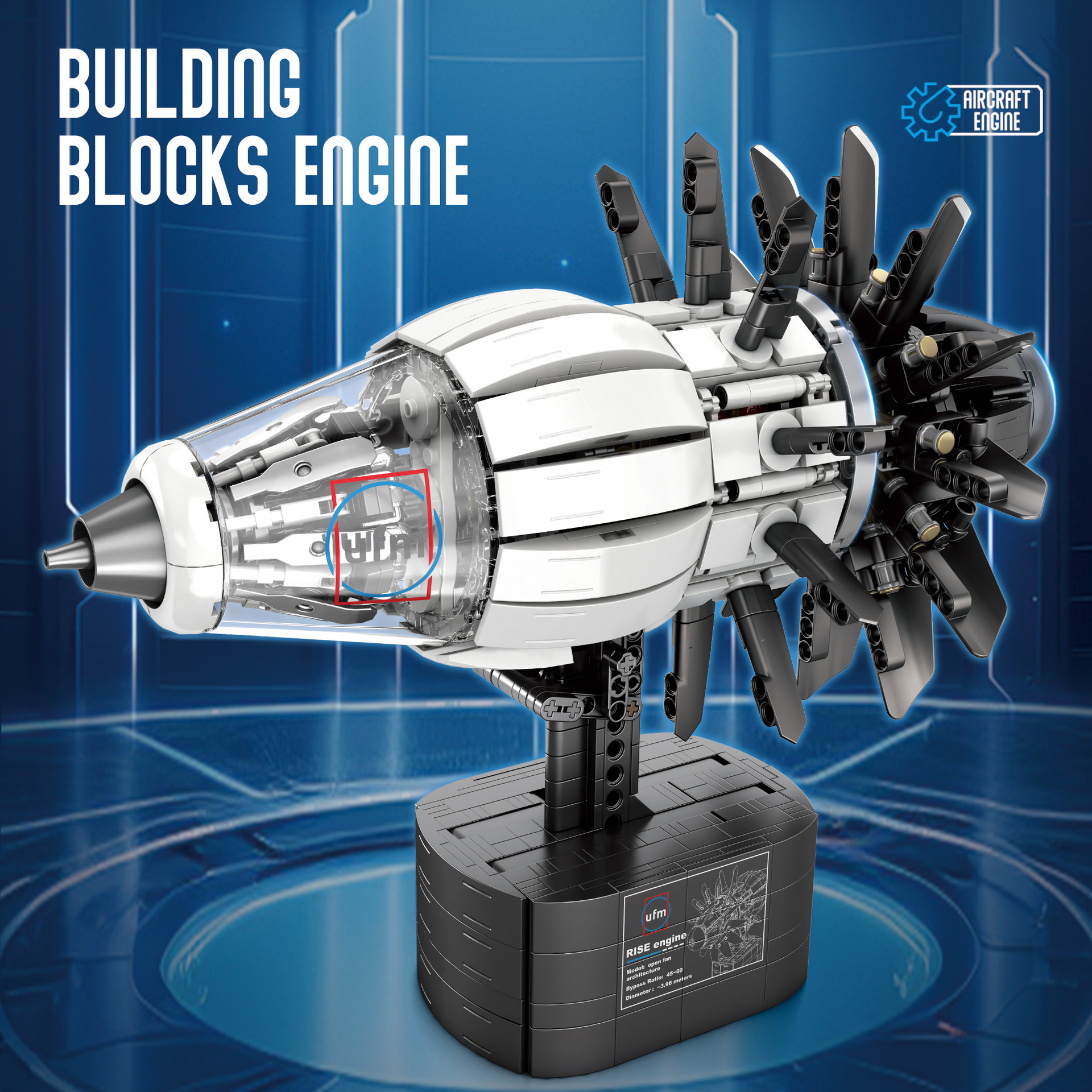 Reobrix 33018 - AIRCRAFT ENGINE With Motor