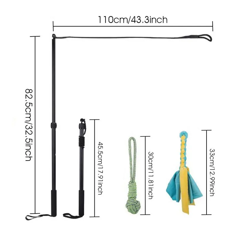 Dog Teasing Stick Telescopic Kitten Toy Teasing Cat Wand Toy Portable Cat Teaser Developmental Toys Interactive Cat Teaser Wand