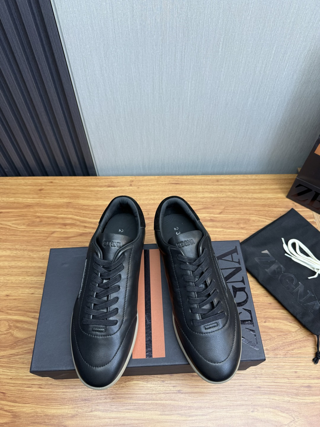 Zegna Men's Sneaker in Soft grained calfskin