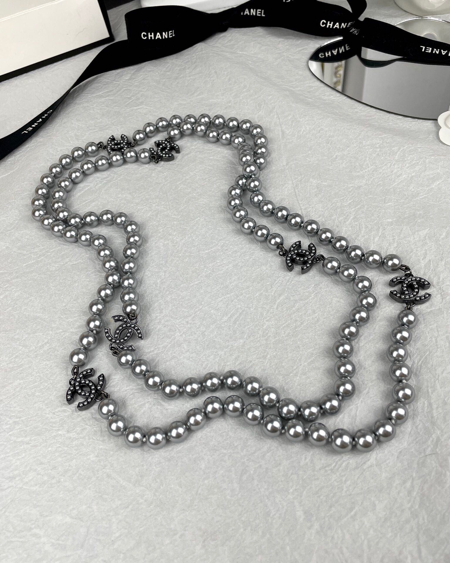 Chanel Long Pearl Necklace