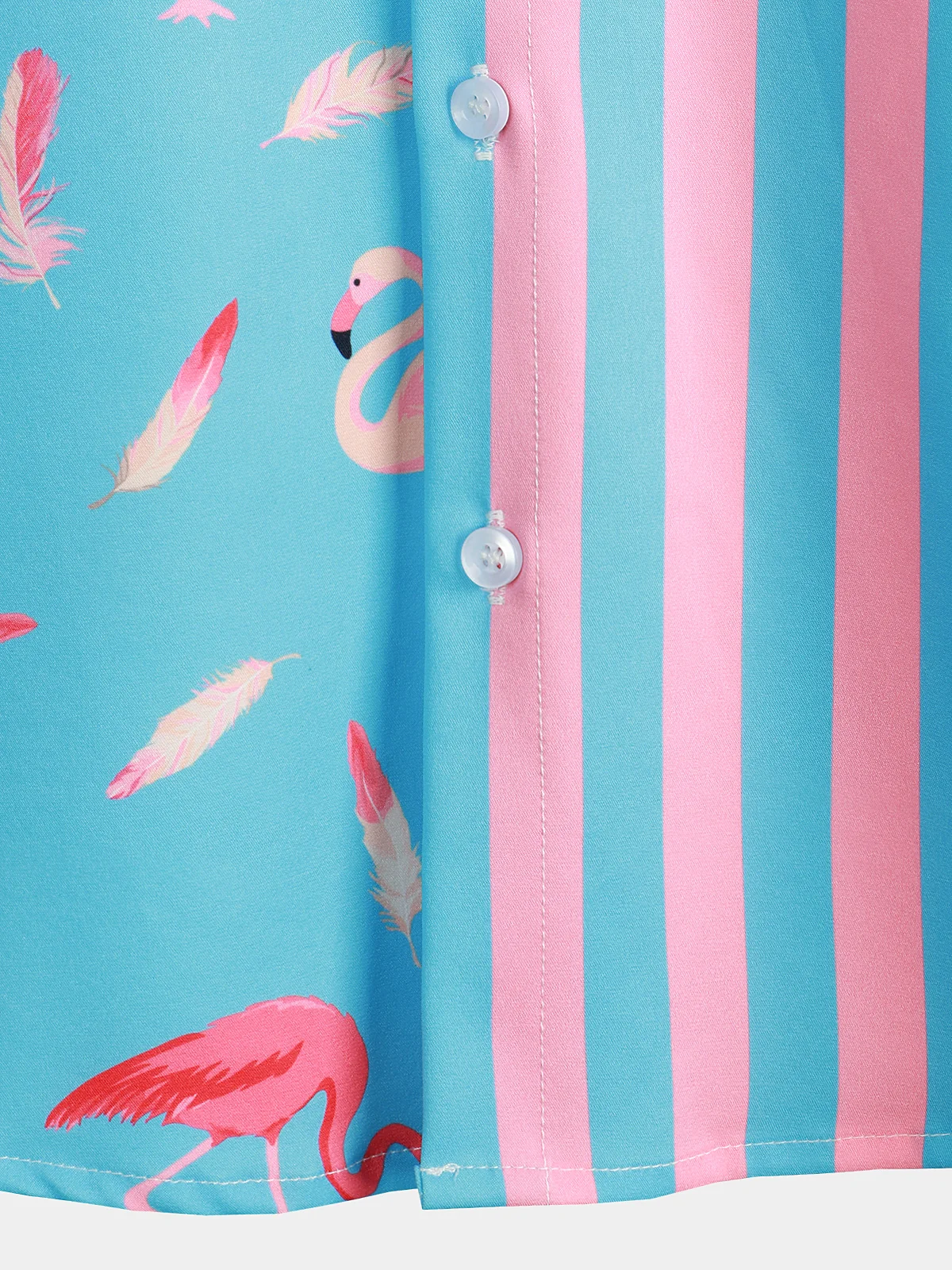 Men's Flamingo Stripe Pocket Summer Shirt