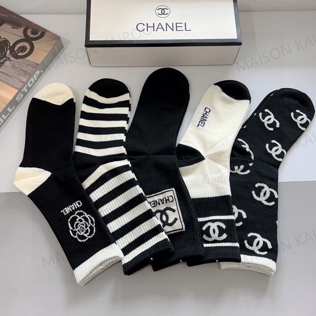 Chanel Socks 5-Pack - KAIROO