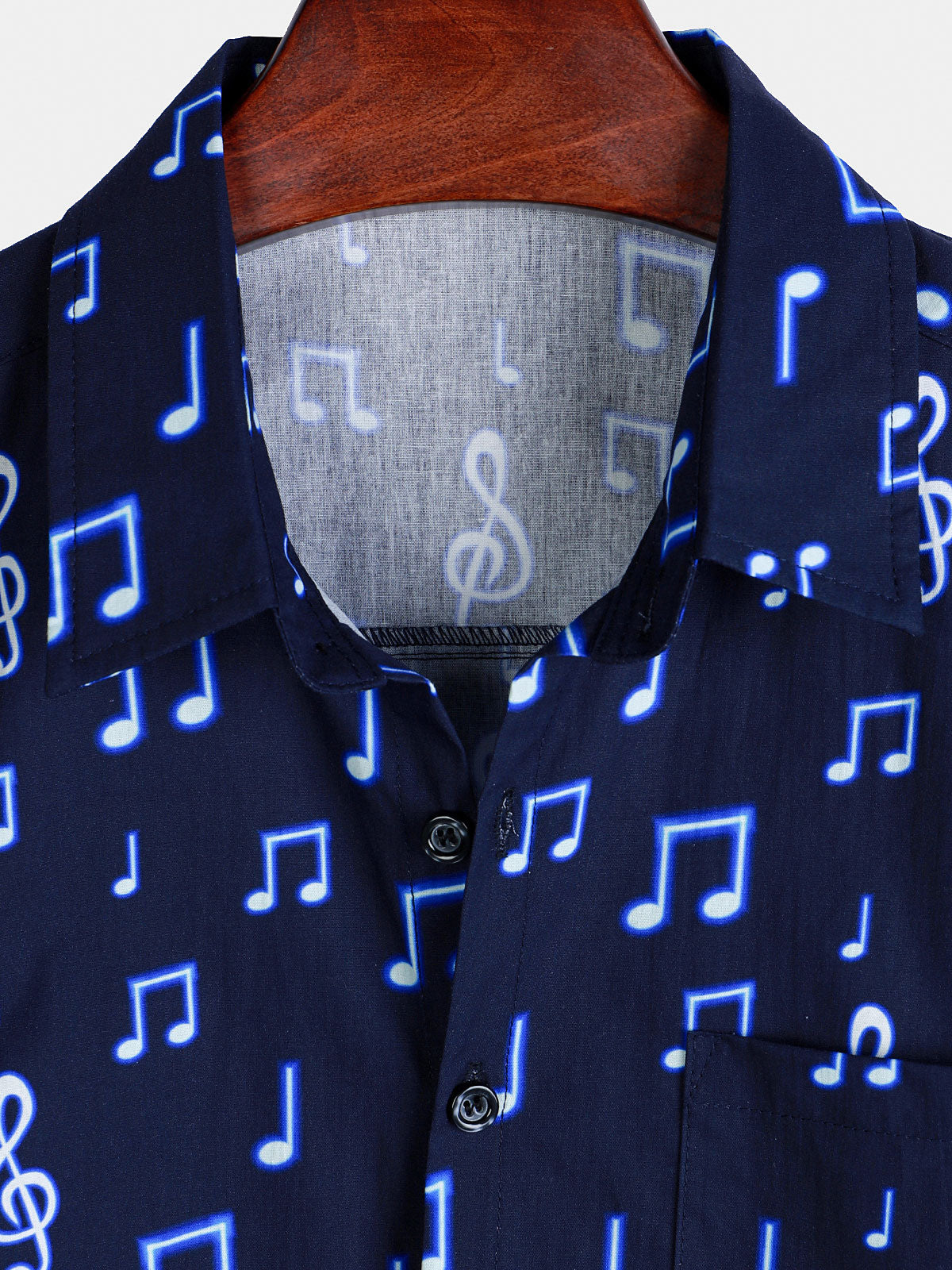 Men's Breathable Music Festival Button-Up Short Sleeve Shirt