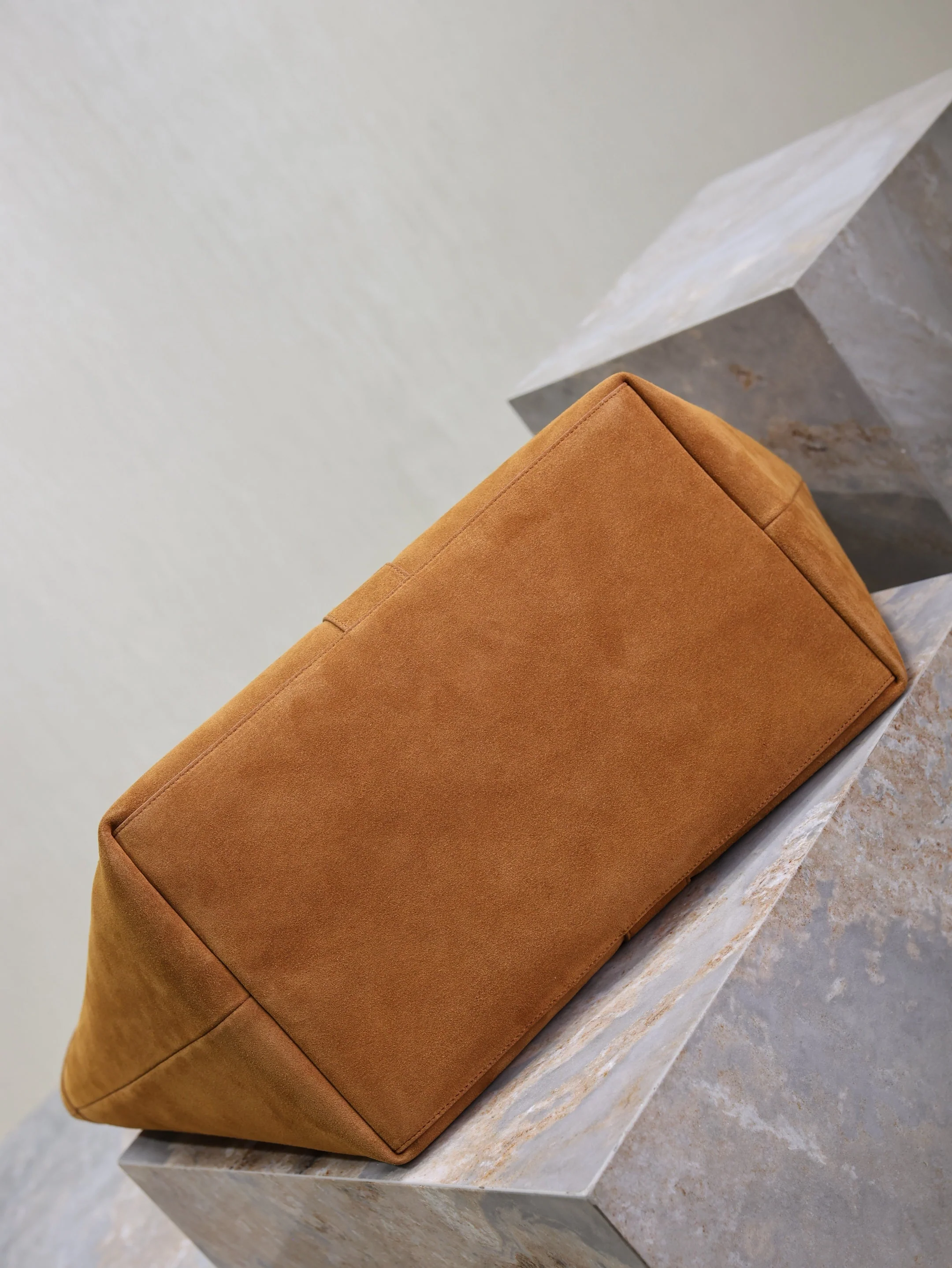 Saint Laurent YSL Tote Bag Brown Suede