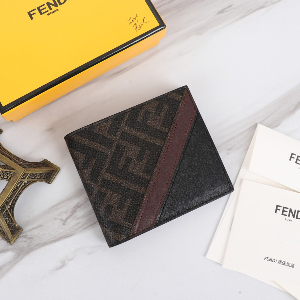 FENDI Contrast Color Design Wallte card holder