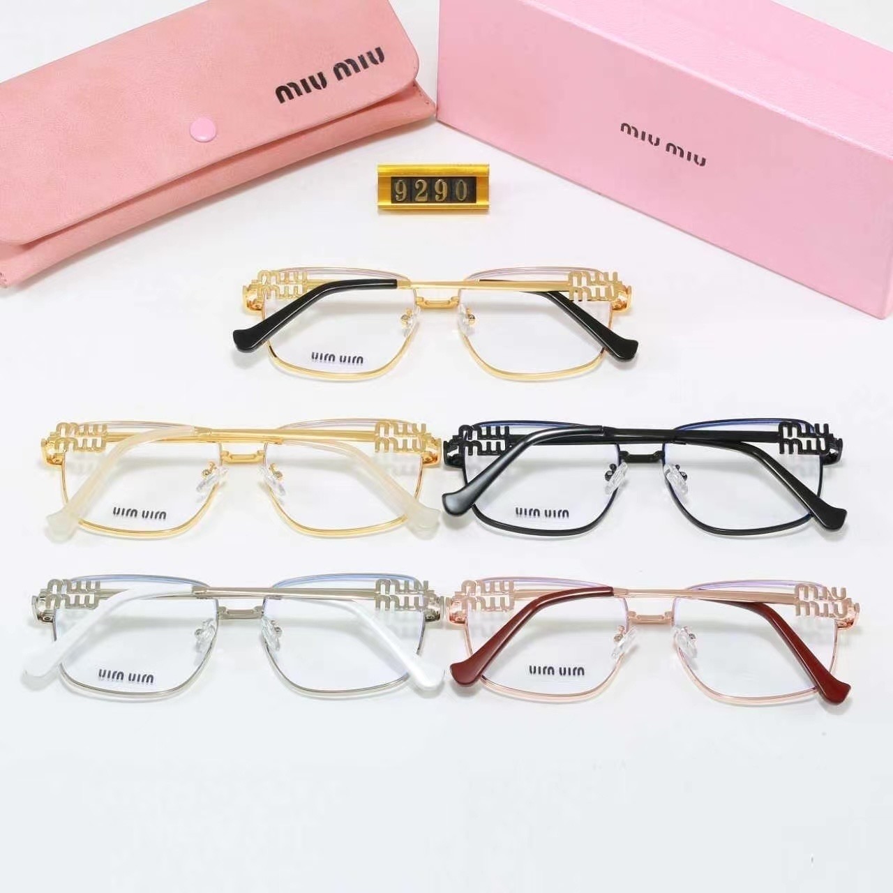 Miu Miu Cut-out Lettering Logo Optical Glasses - KAIROO