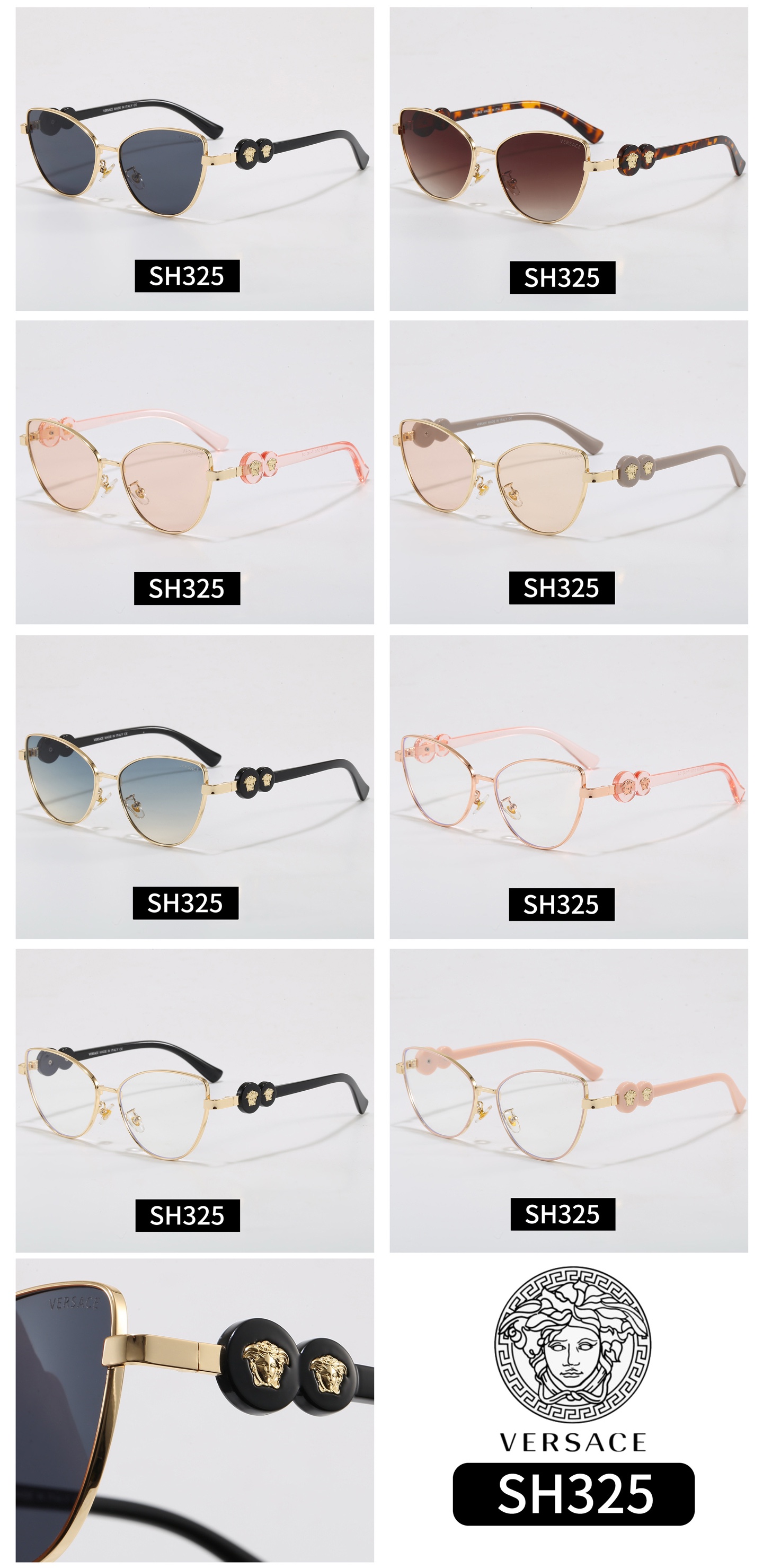 Versace Medusa Enigma Cat-Eye Sunglasses Top quality - KAIROO