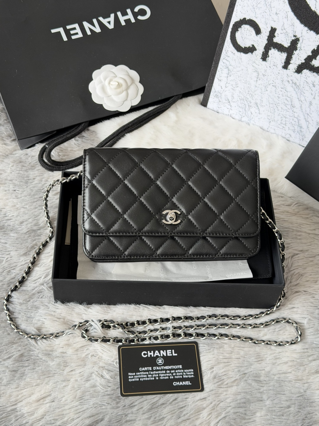 Chanel Classic Chanel On Chain in Black Lambskin
