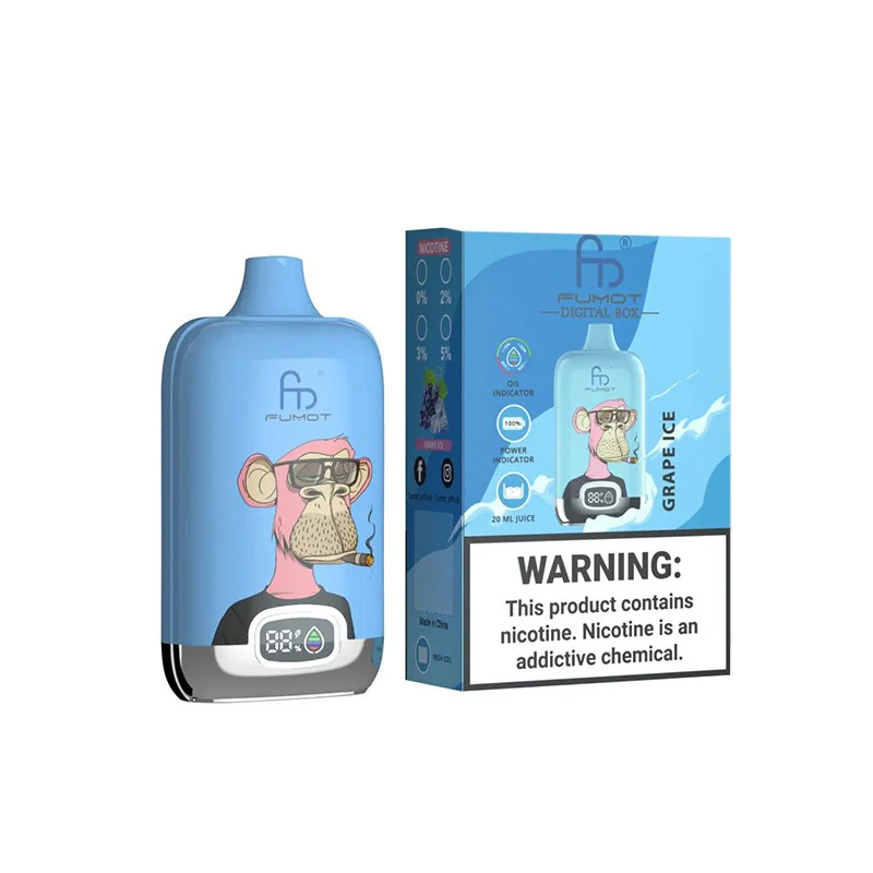 FUMOT Digital Box 12K Disposable Vape – Grape Ice - Vaba Vape-Shop