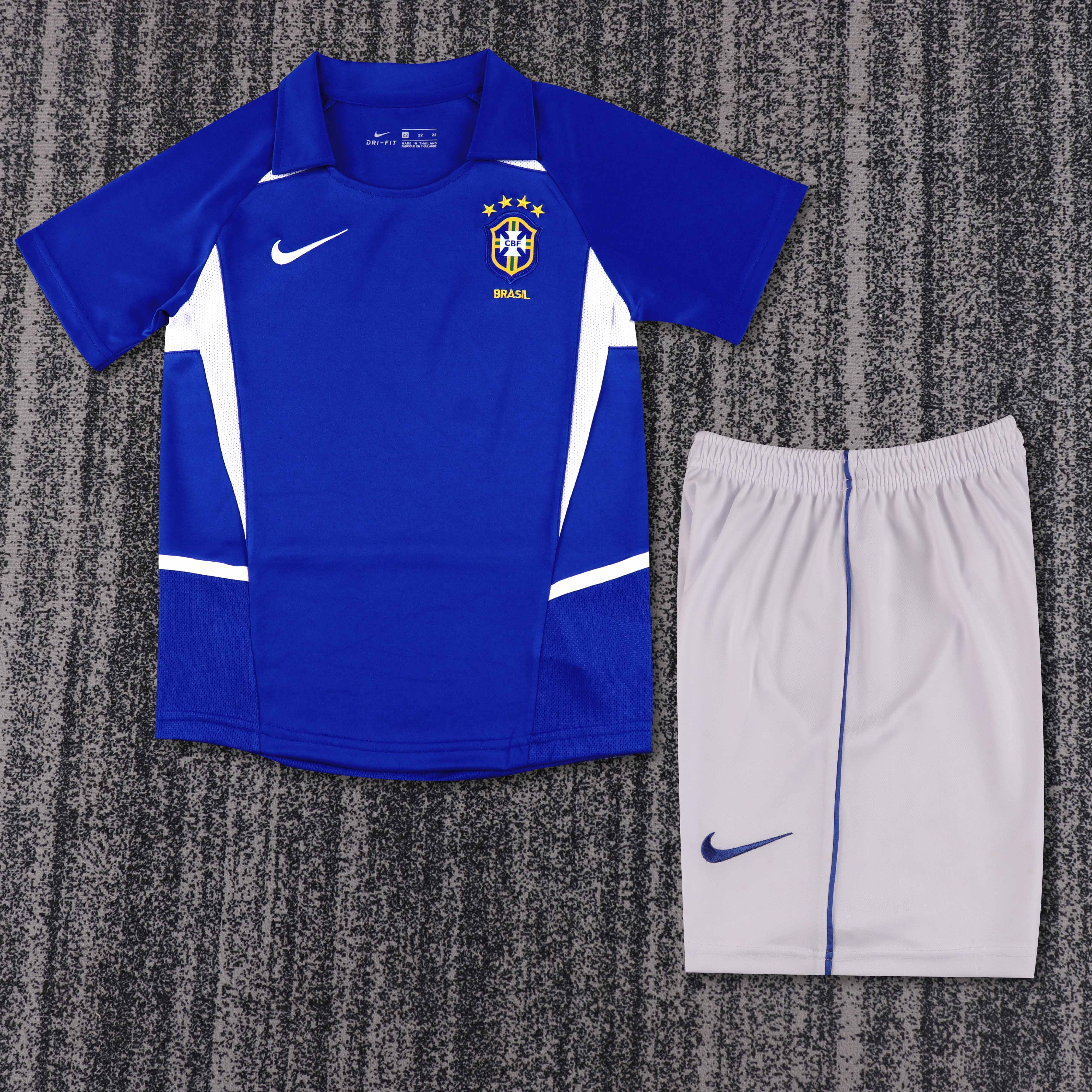 Kids Retro Brasil 2002 Away 16-28