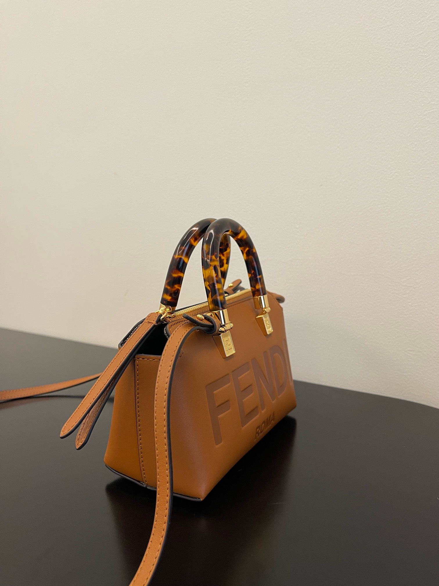 Fendi Mini By The Way Bag in brown leather