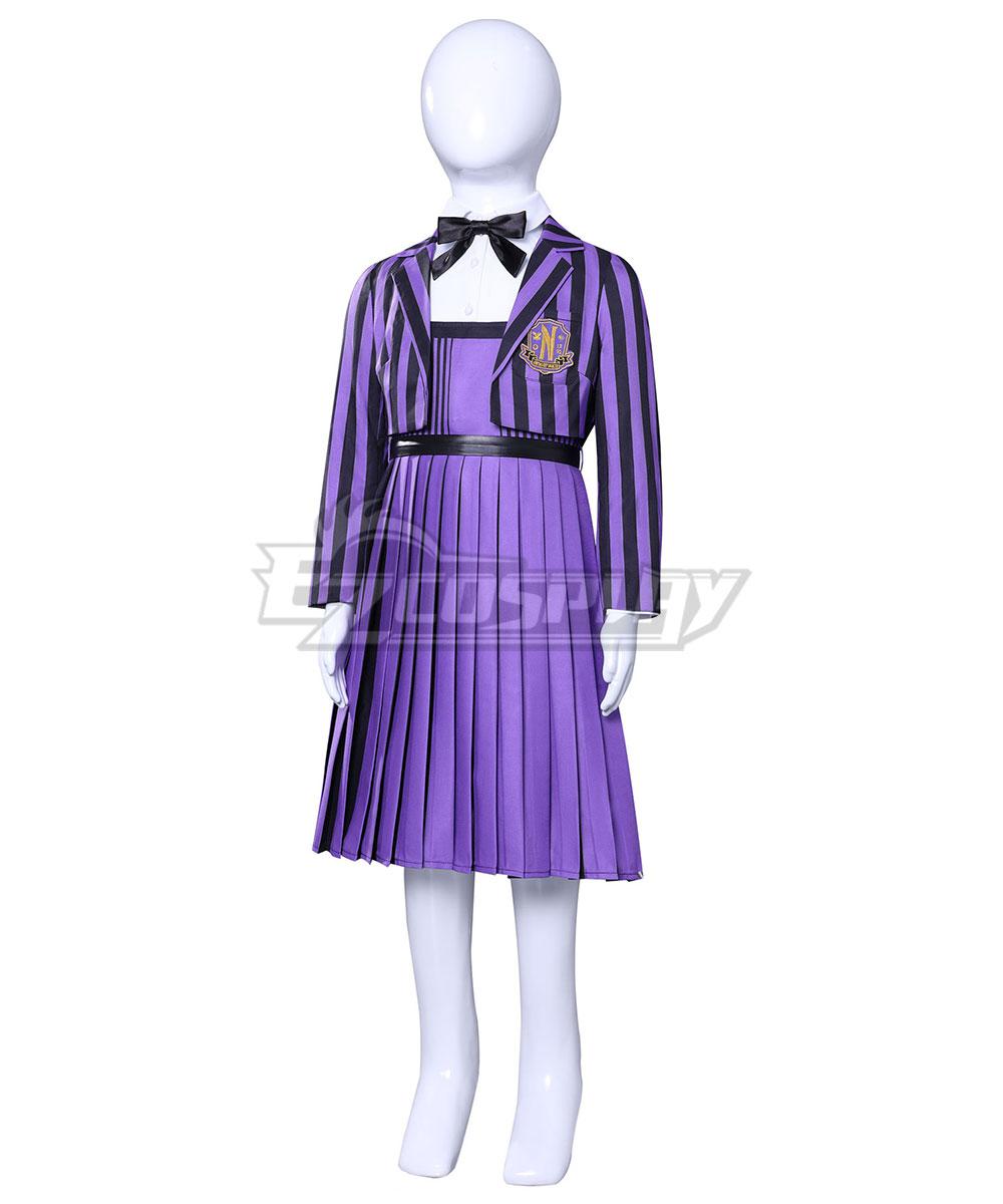 Kid Size Wednesday Season 2 Enid Sinclair Nevermore Uniform Cosplay Costume