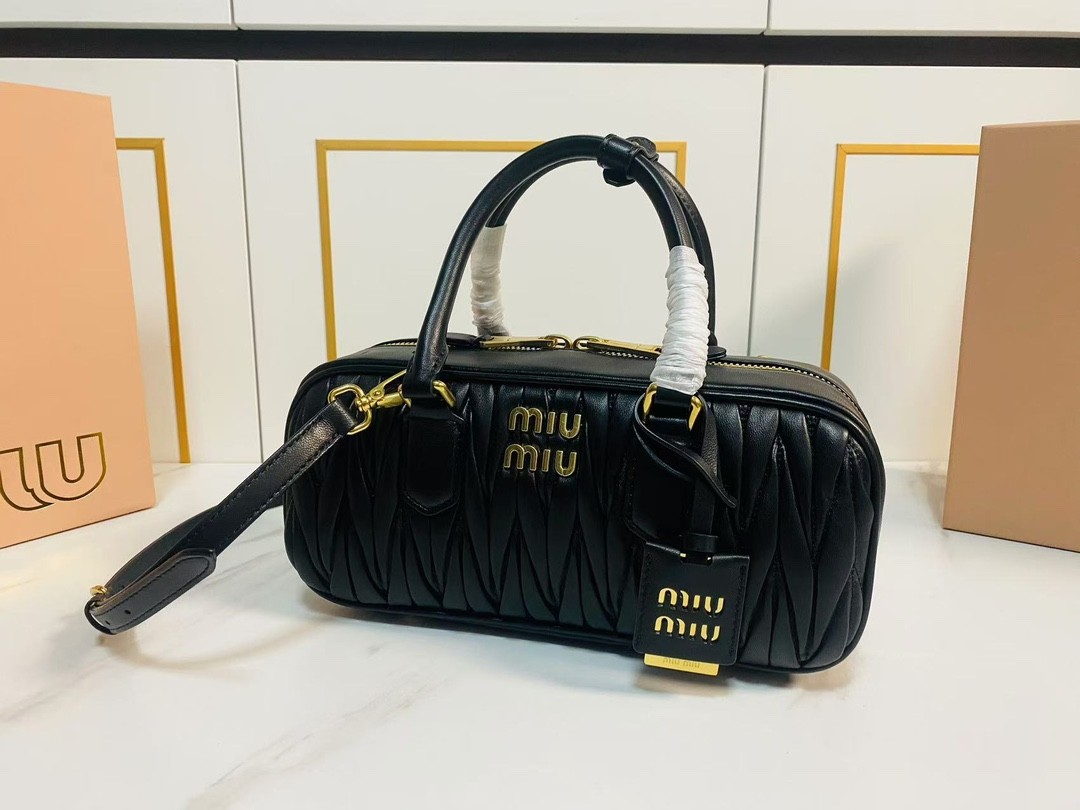 Miumiu Arcadie matelassé nappa leather bag