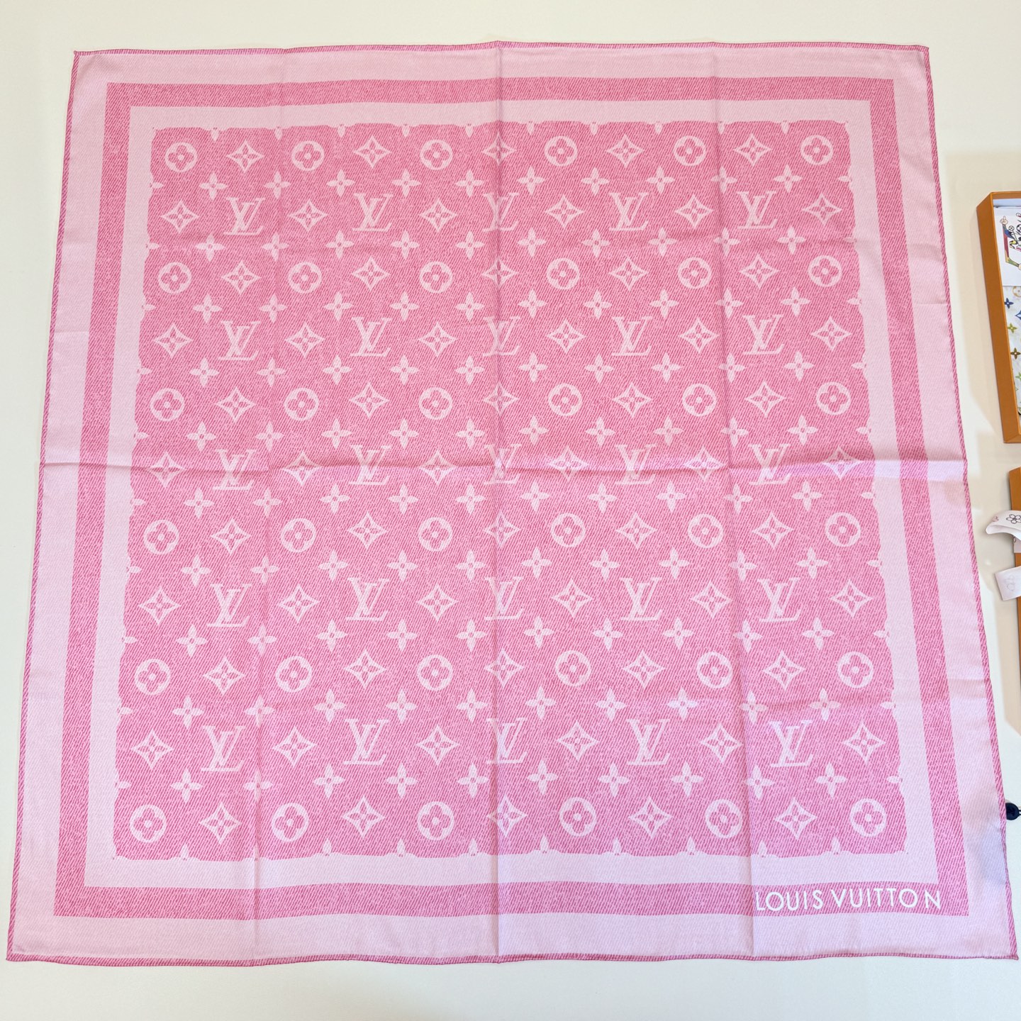 Louis Vuitton LV Monogram Denim Silk Square 90cm