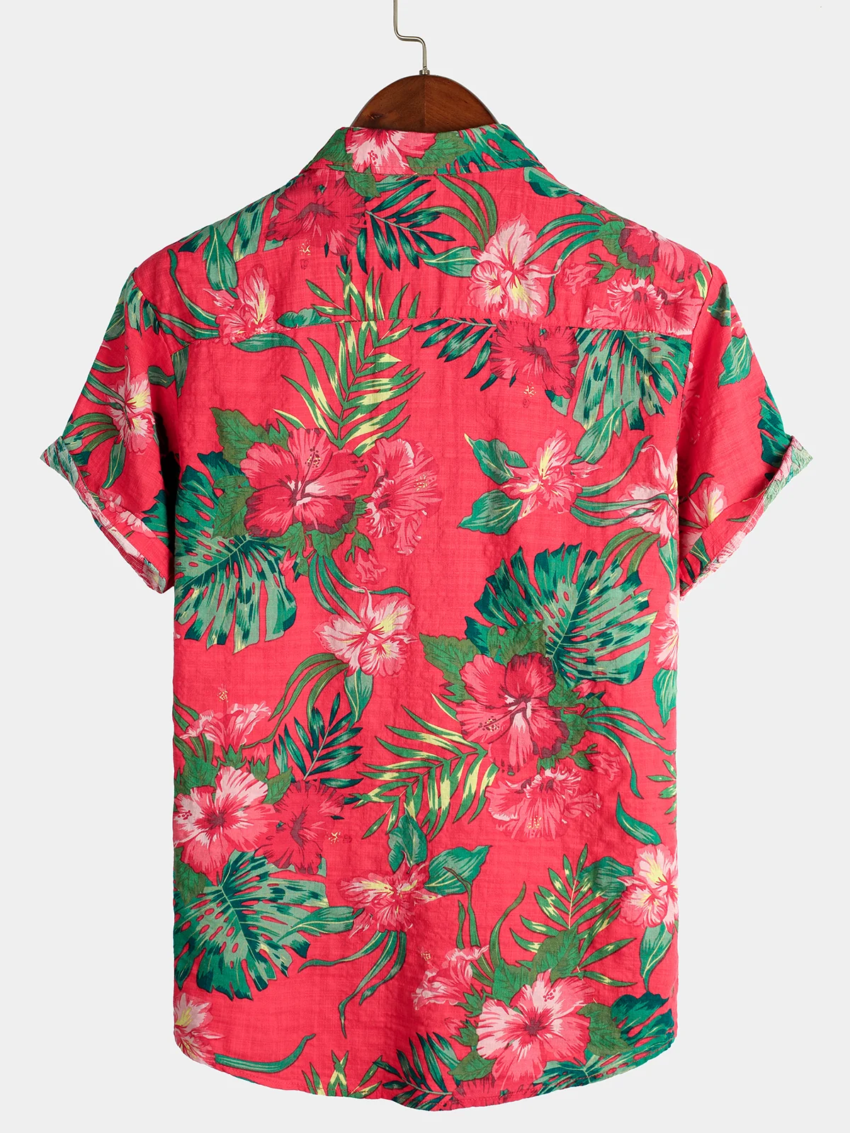 Men's Pure Cotton Hawaiian Vacation Print Shirt