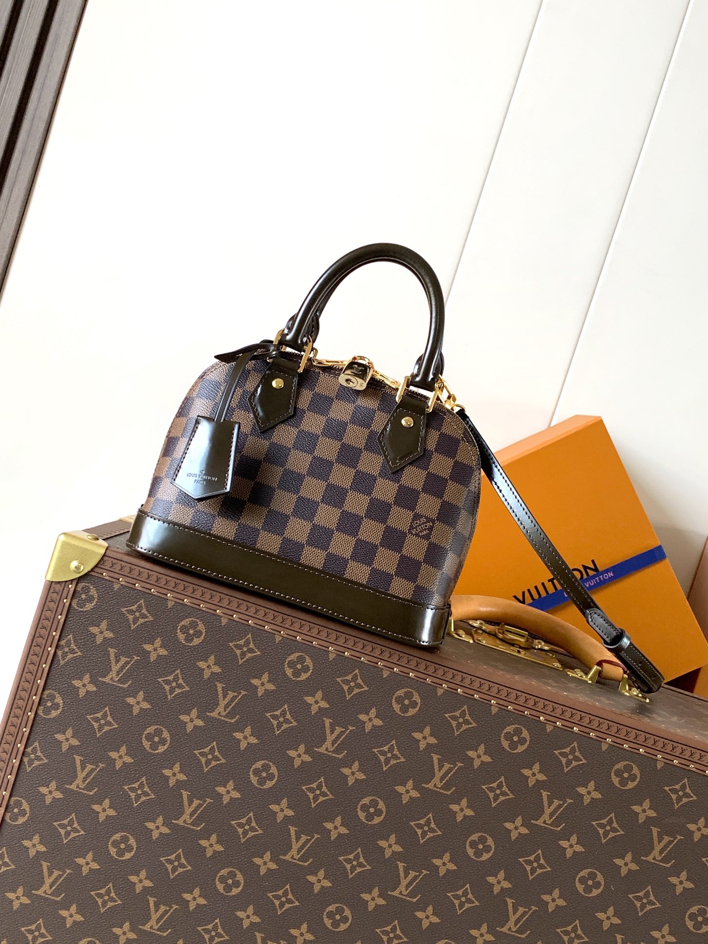 N40606 Alma BB in Damier Ebene Coated Canvas