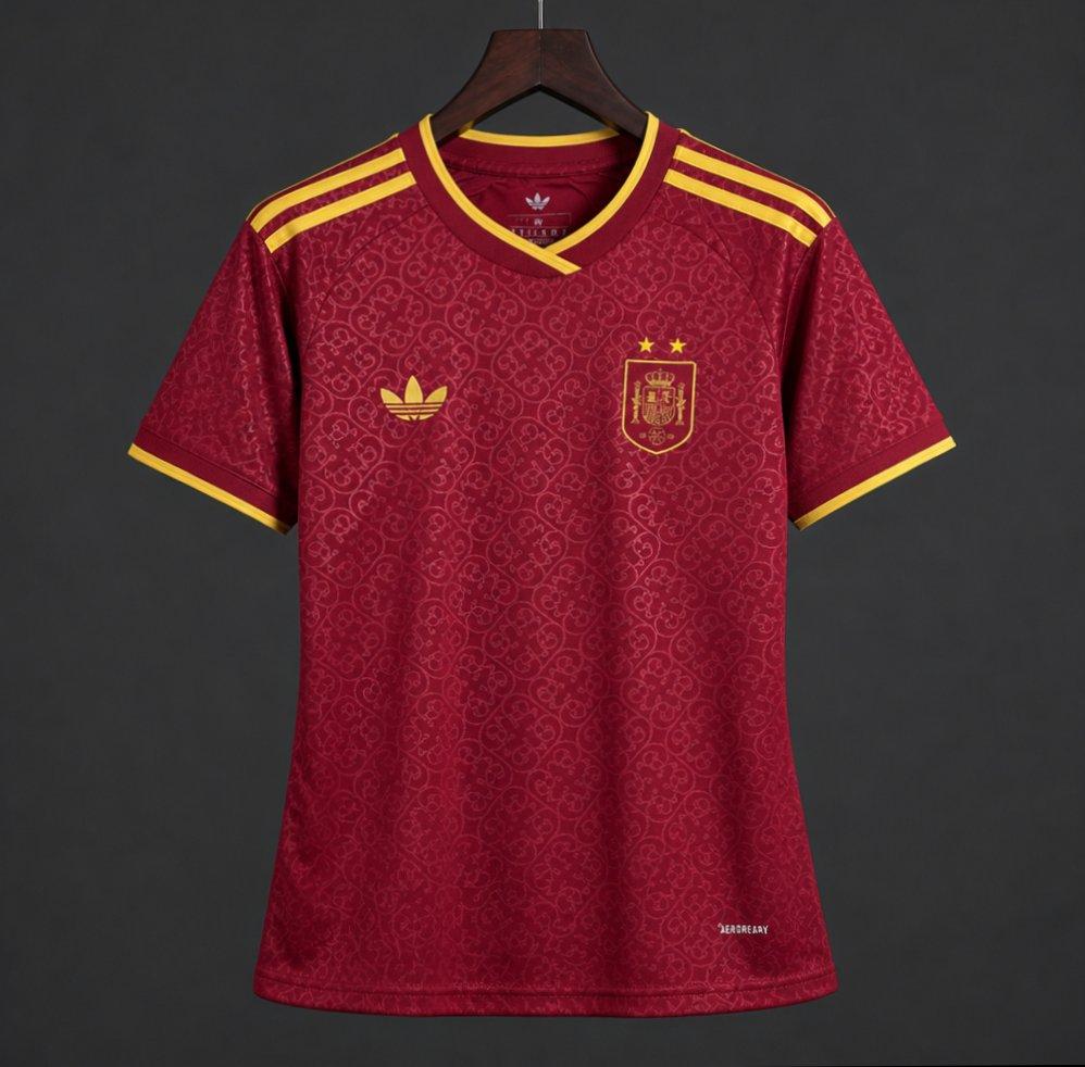 （Two stars）2026 Spain Third Wine Womens Jersey S-4XL
